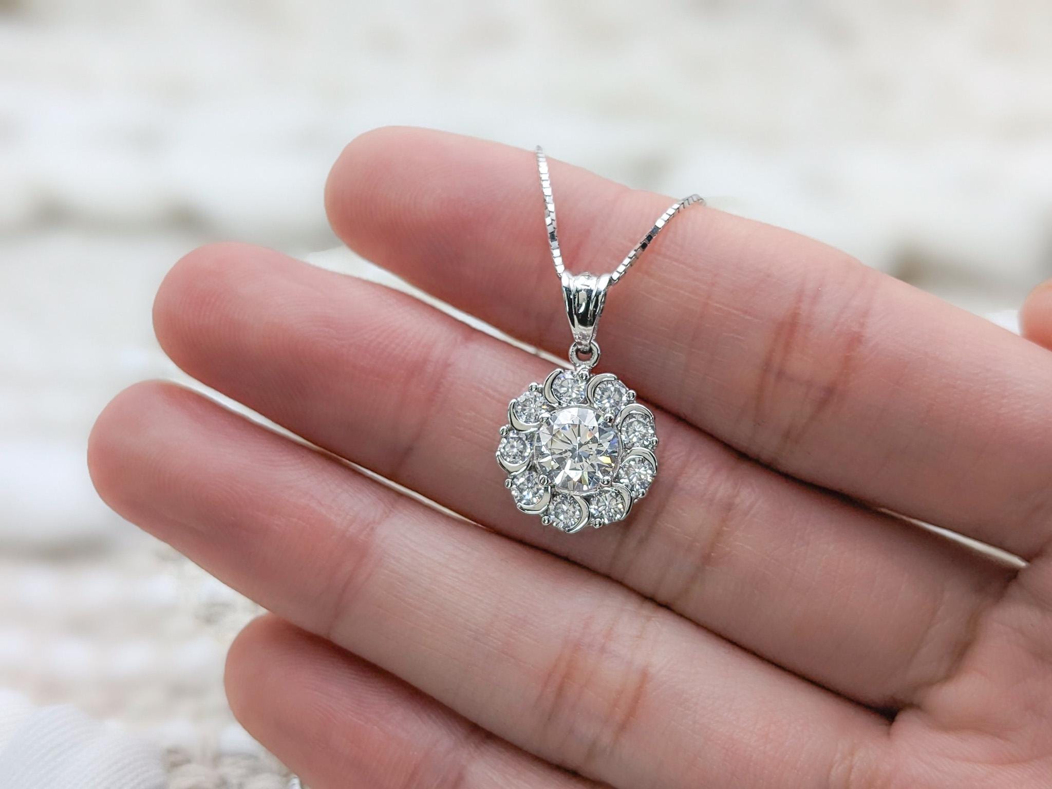 Moon Crest Pendant - .925 Sterling Silver