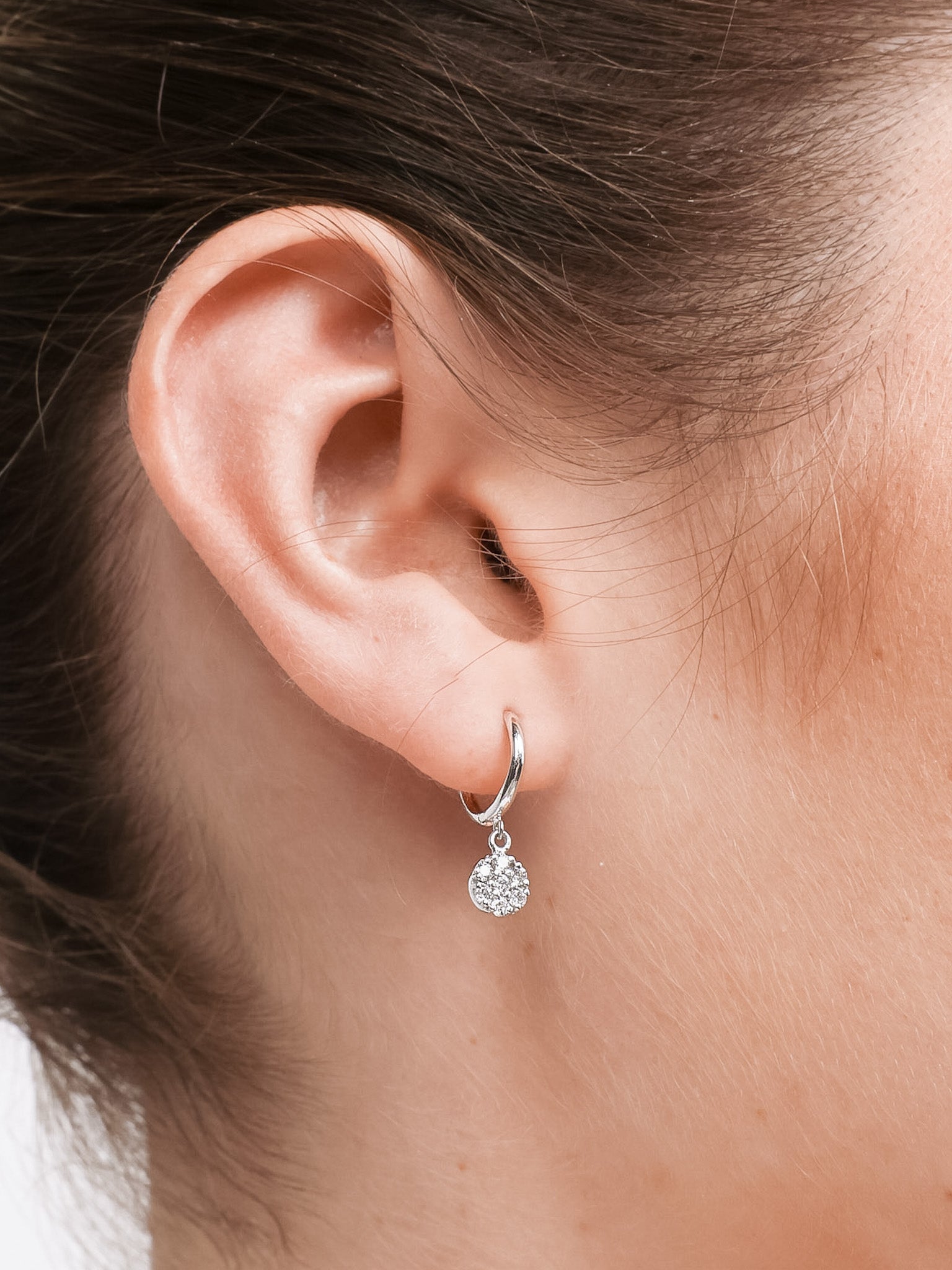 Dangle Hoops Circle Charm