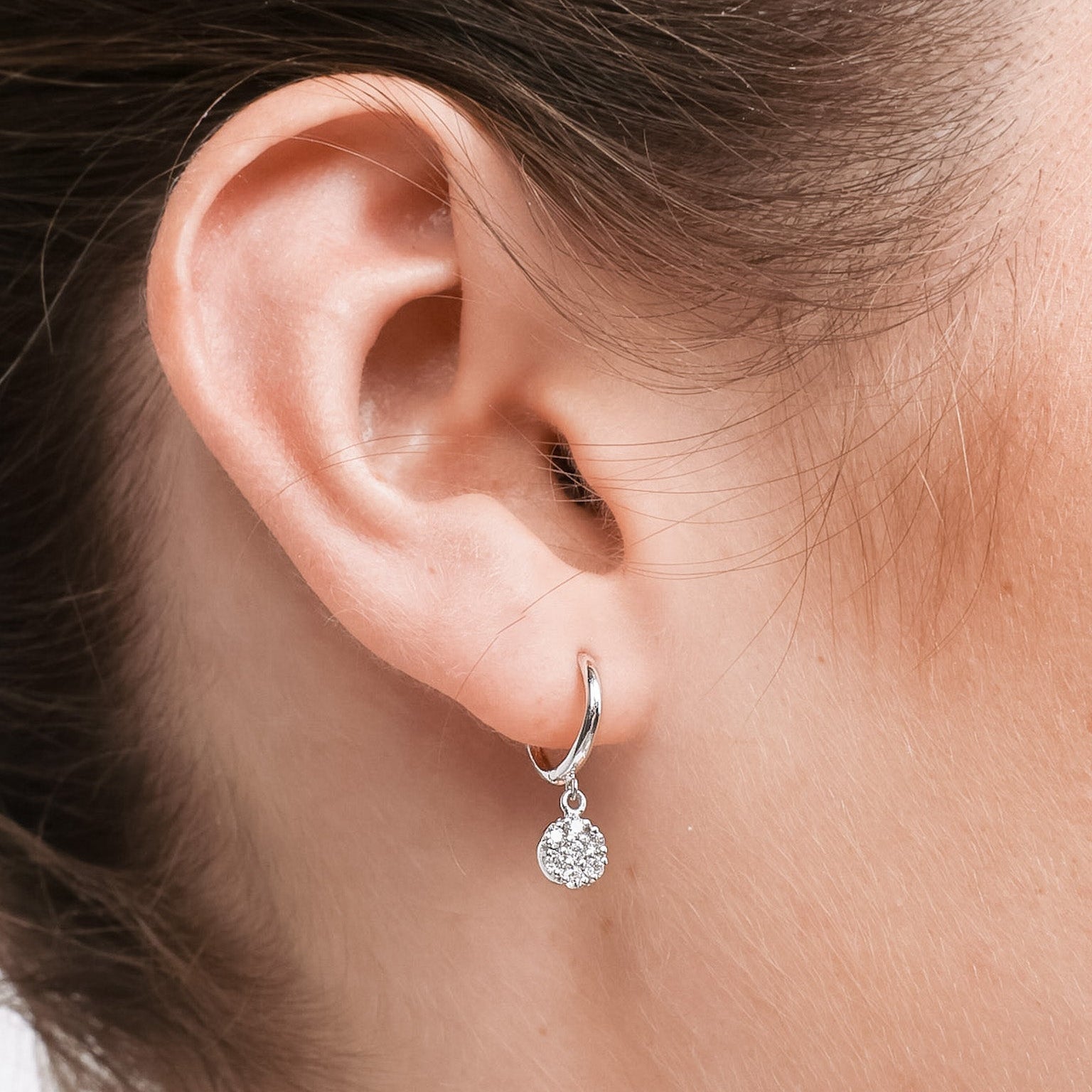 Dangle Hoops Circle Charm