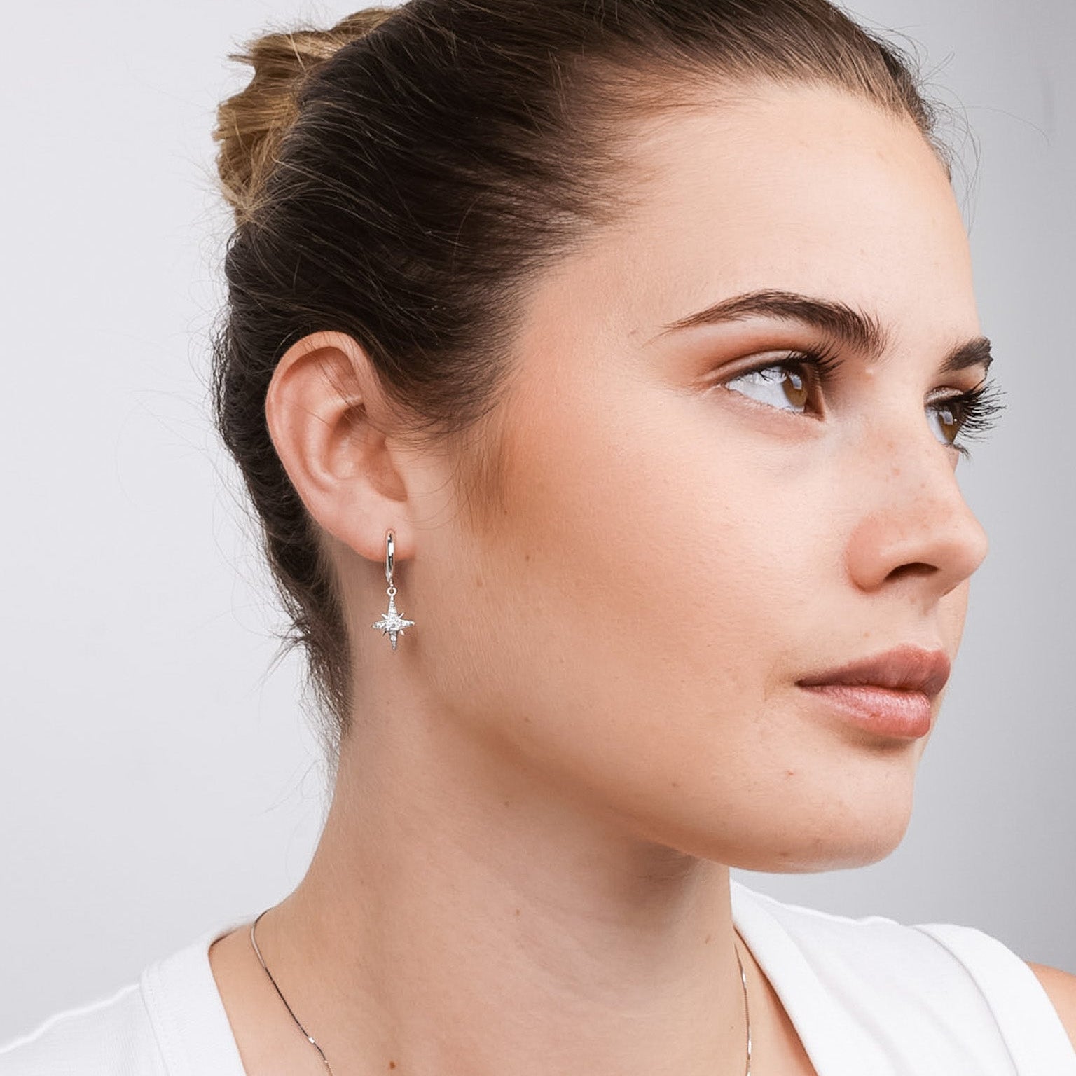 Ethereal North Star Hoop Earrings