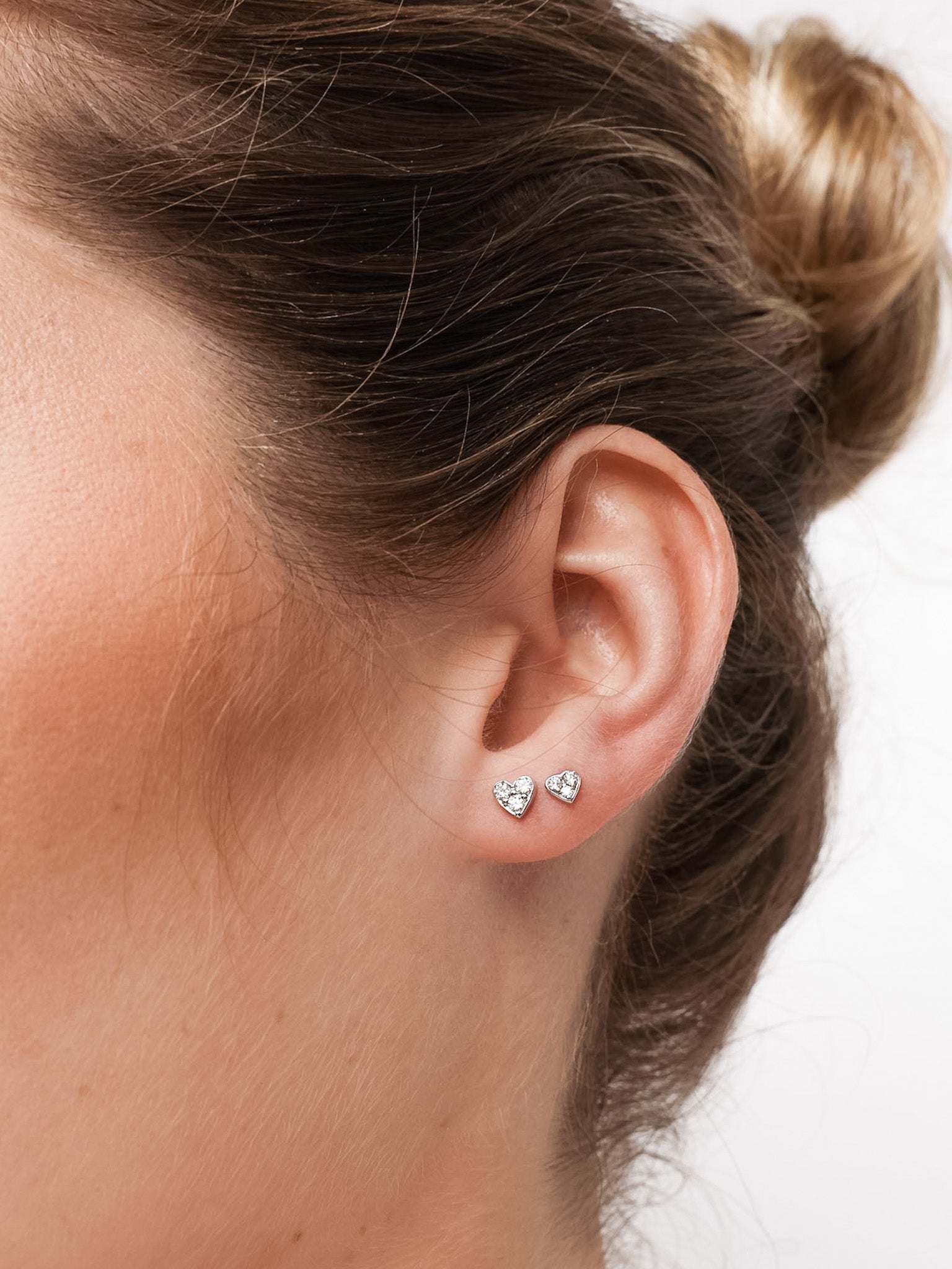 Dainty Pavé Heart Stud