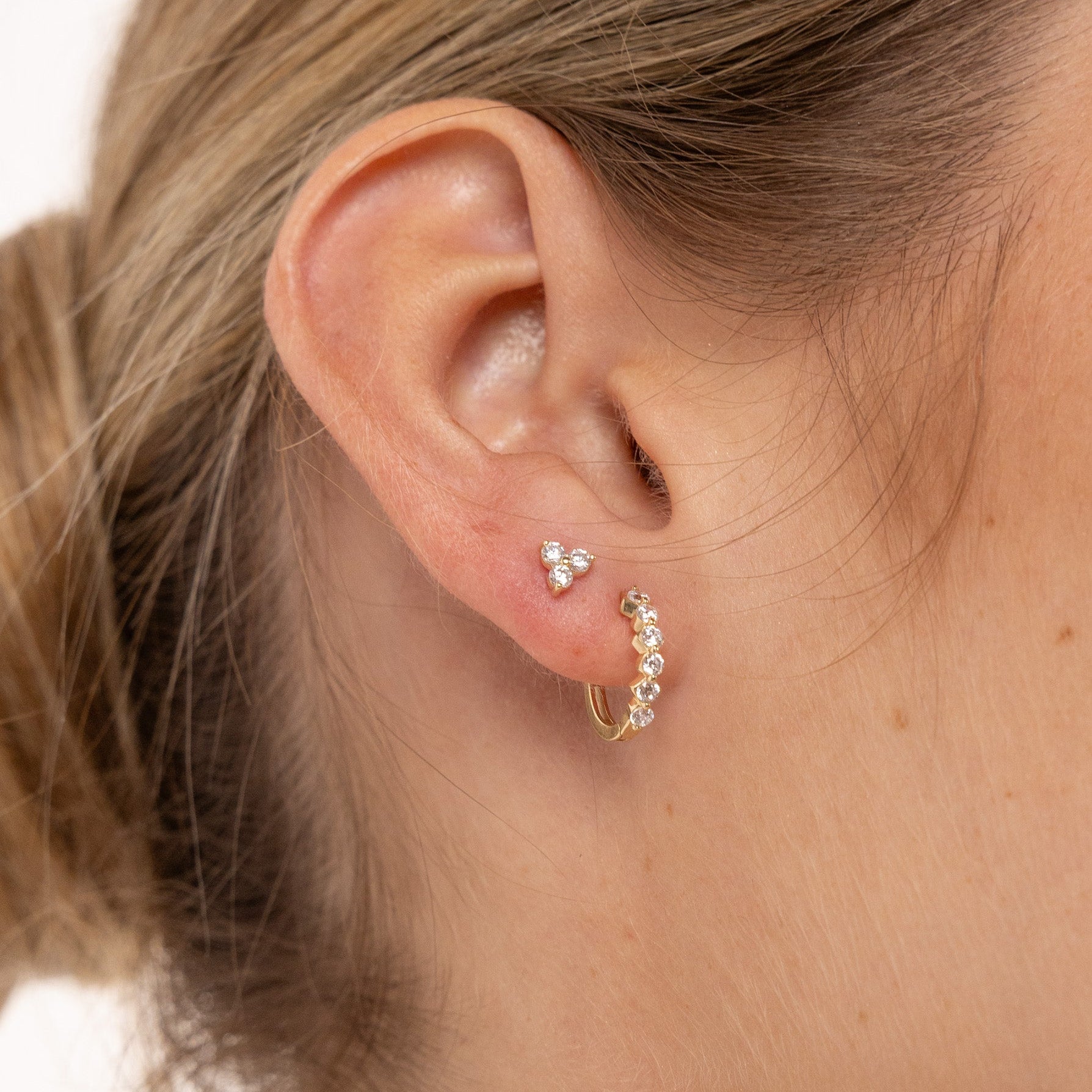 Pavé Icicle Hoop Earrings