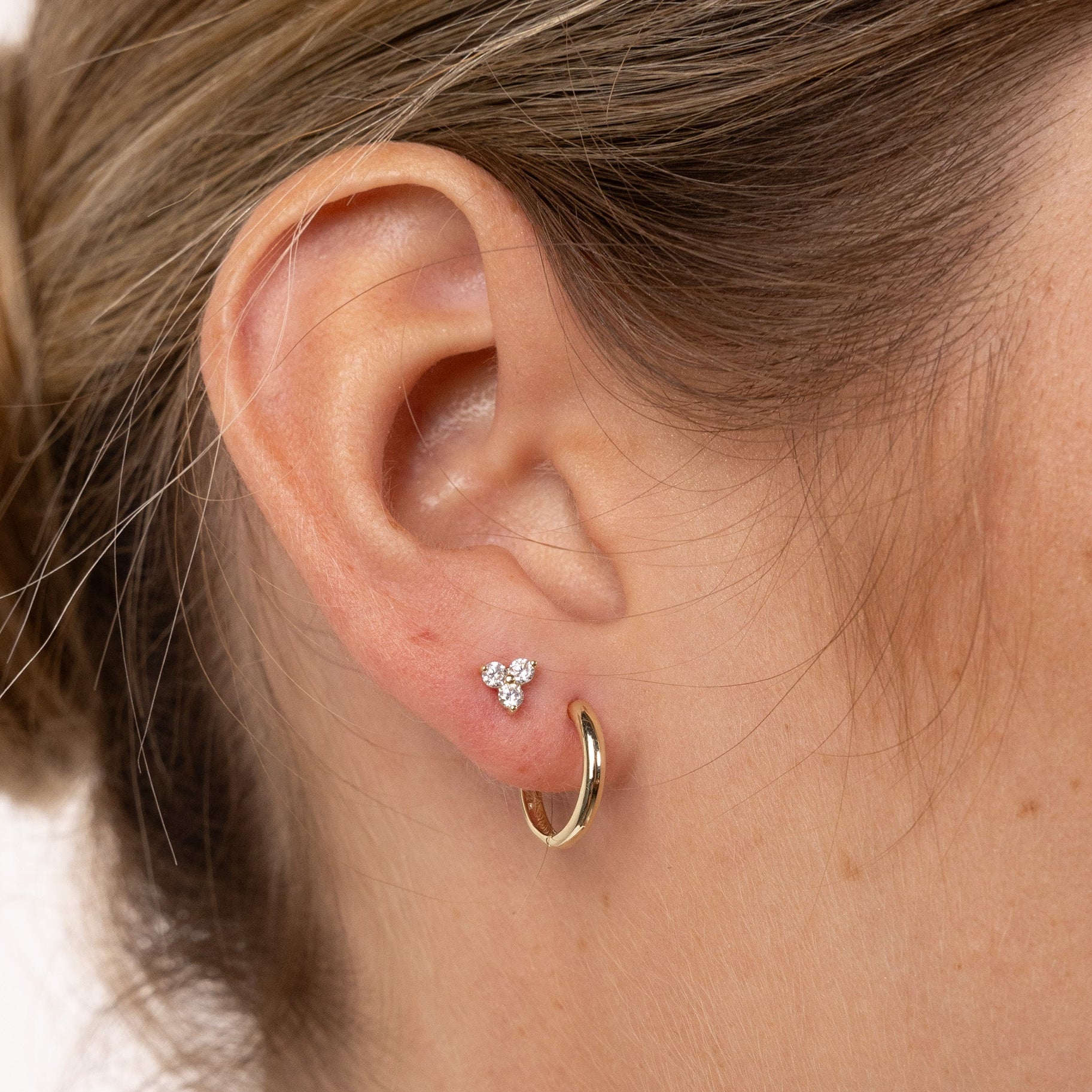 Medium Gold Hoop Earrings - 13mm