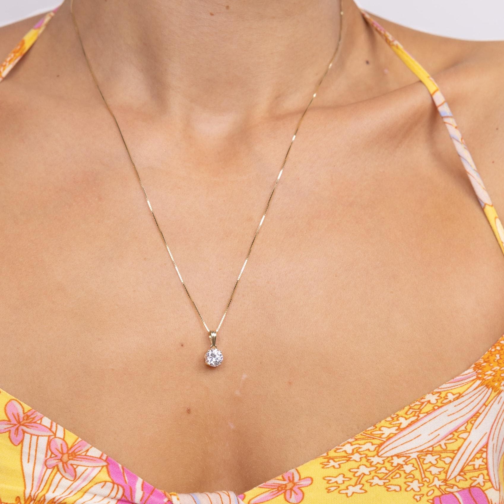 Classic Solitaire Necklace