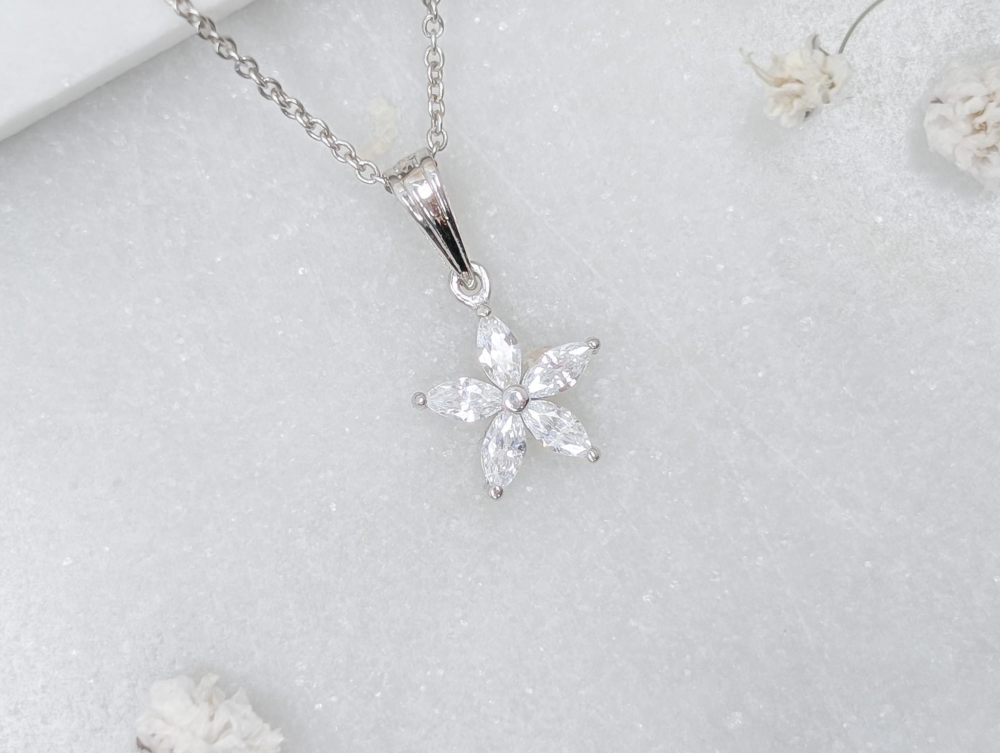 Lily Flower Pendant– .925 Sterling Silver