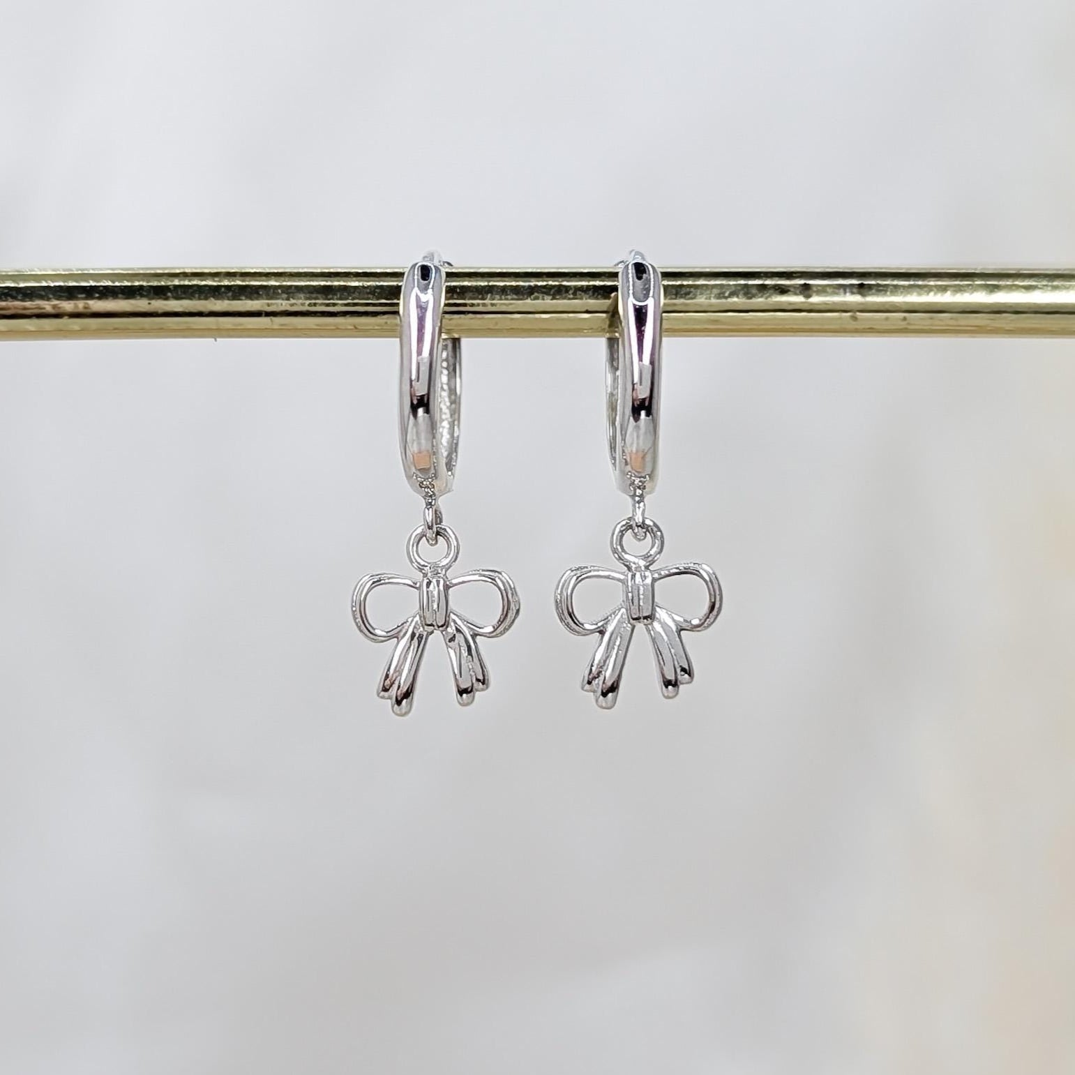 Mini Bow Hoop Earrings