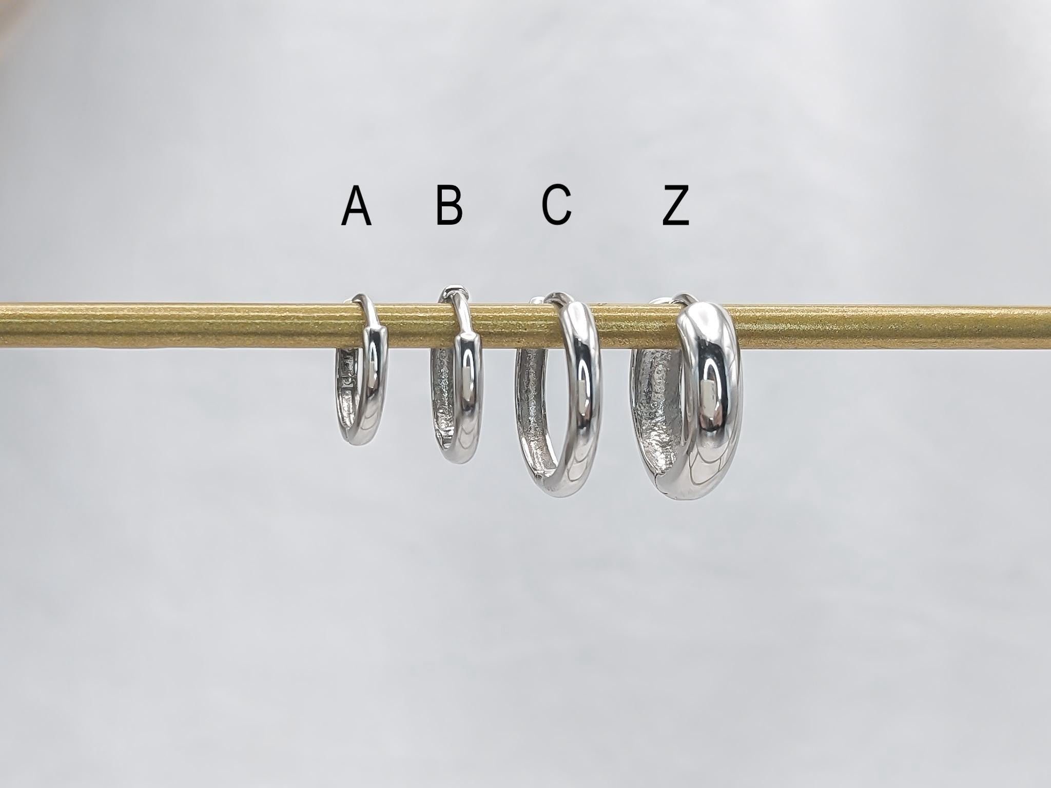 Polished Hoops- .925 Sterling Silver