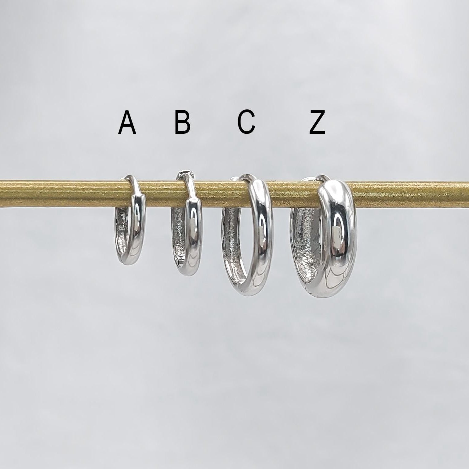 Polished Hoops- .925 Sterling Silver