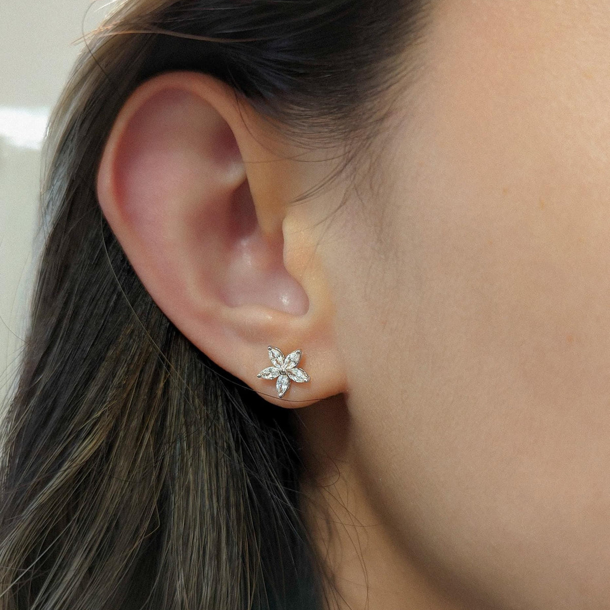 Lily Flower Earrings – .925 Sterling Silver