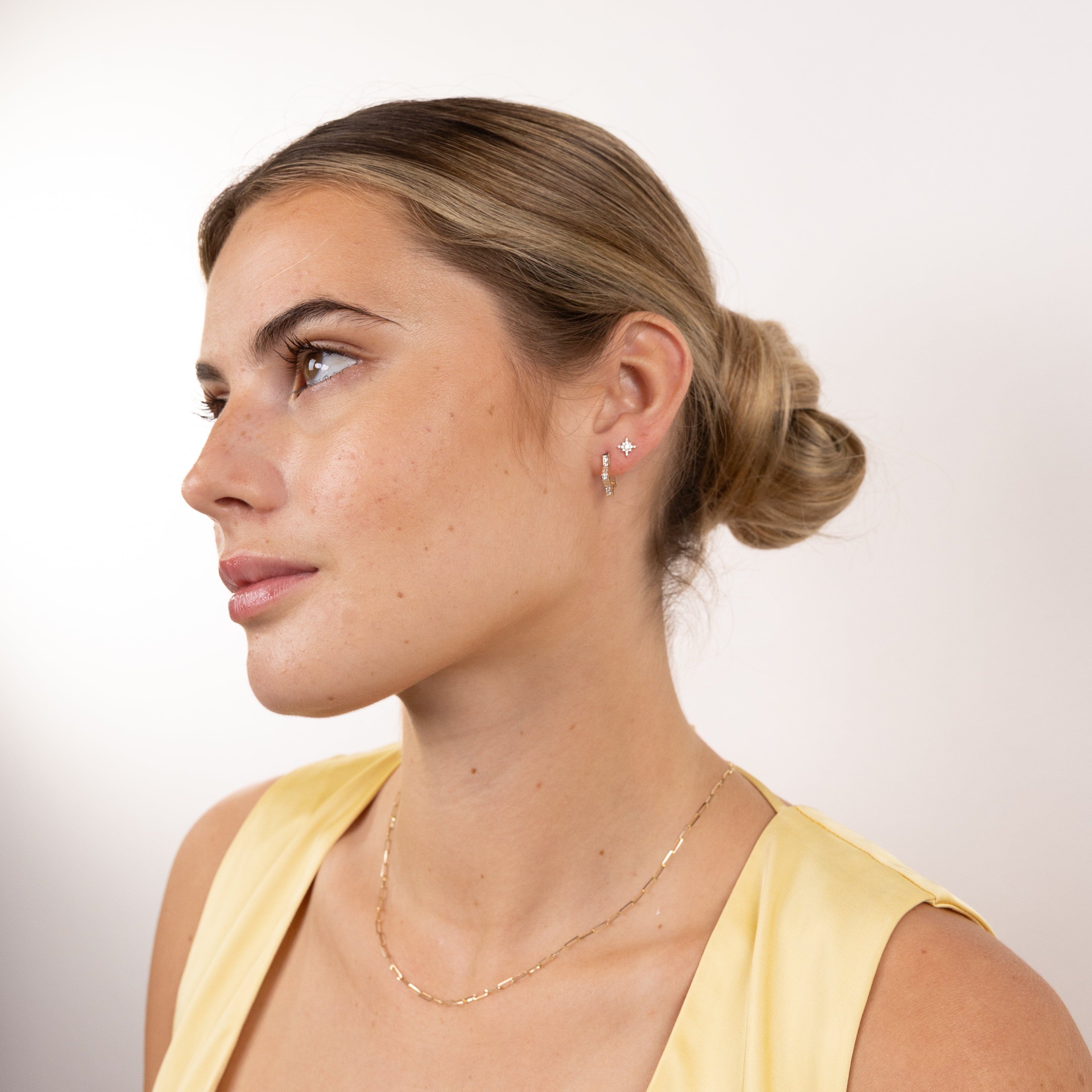 Star Huggies Hoop Earrings