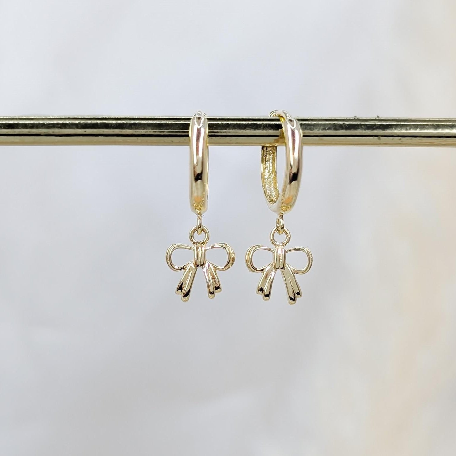 Mini Bow Hoop Earrings