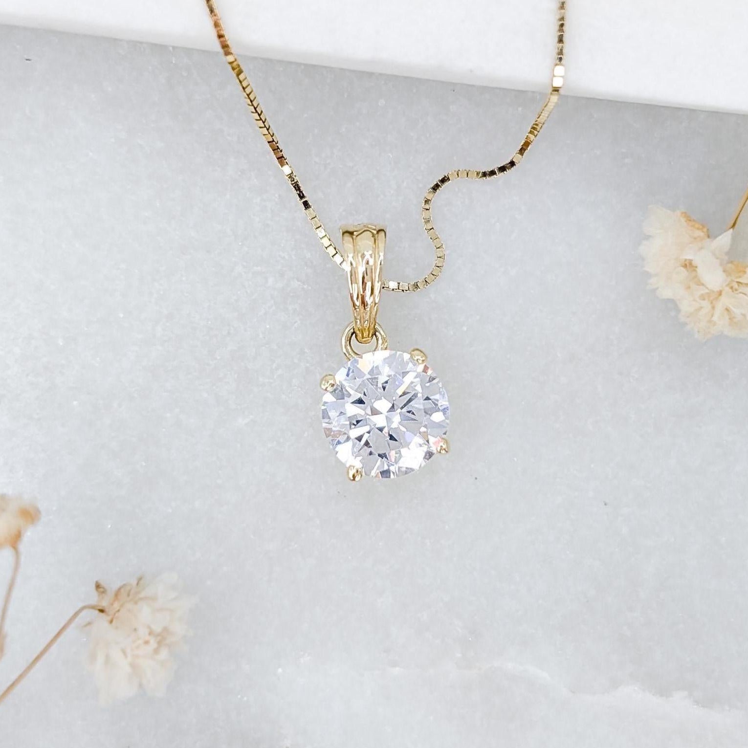 Classic Solitaire Necklace