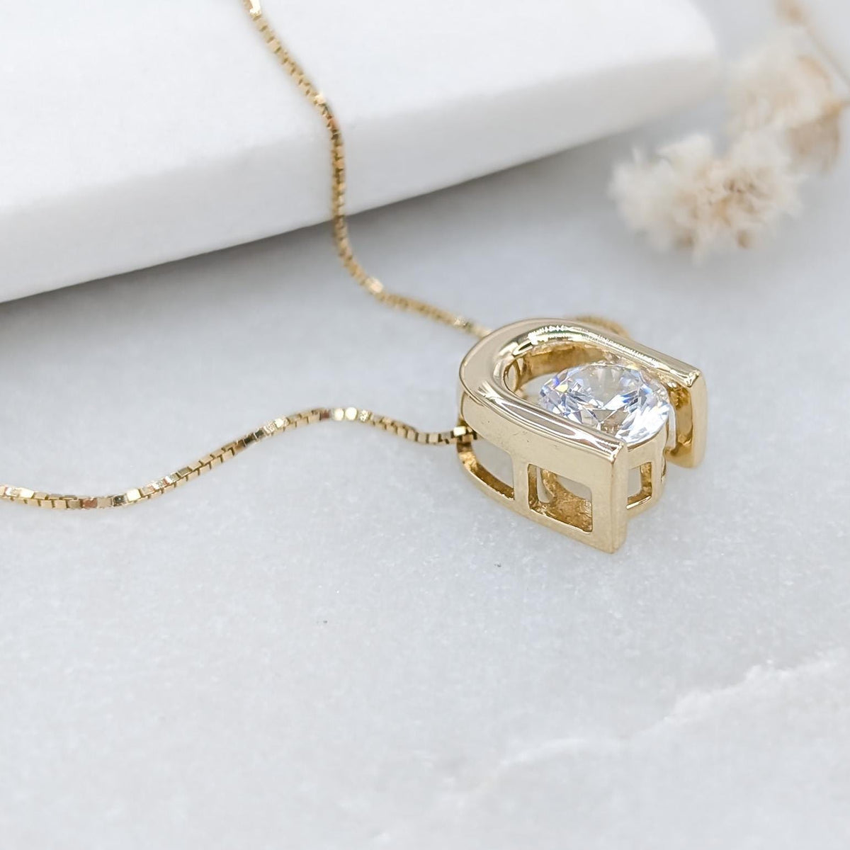 Floating Solitaire Pendant