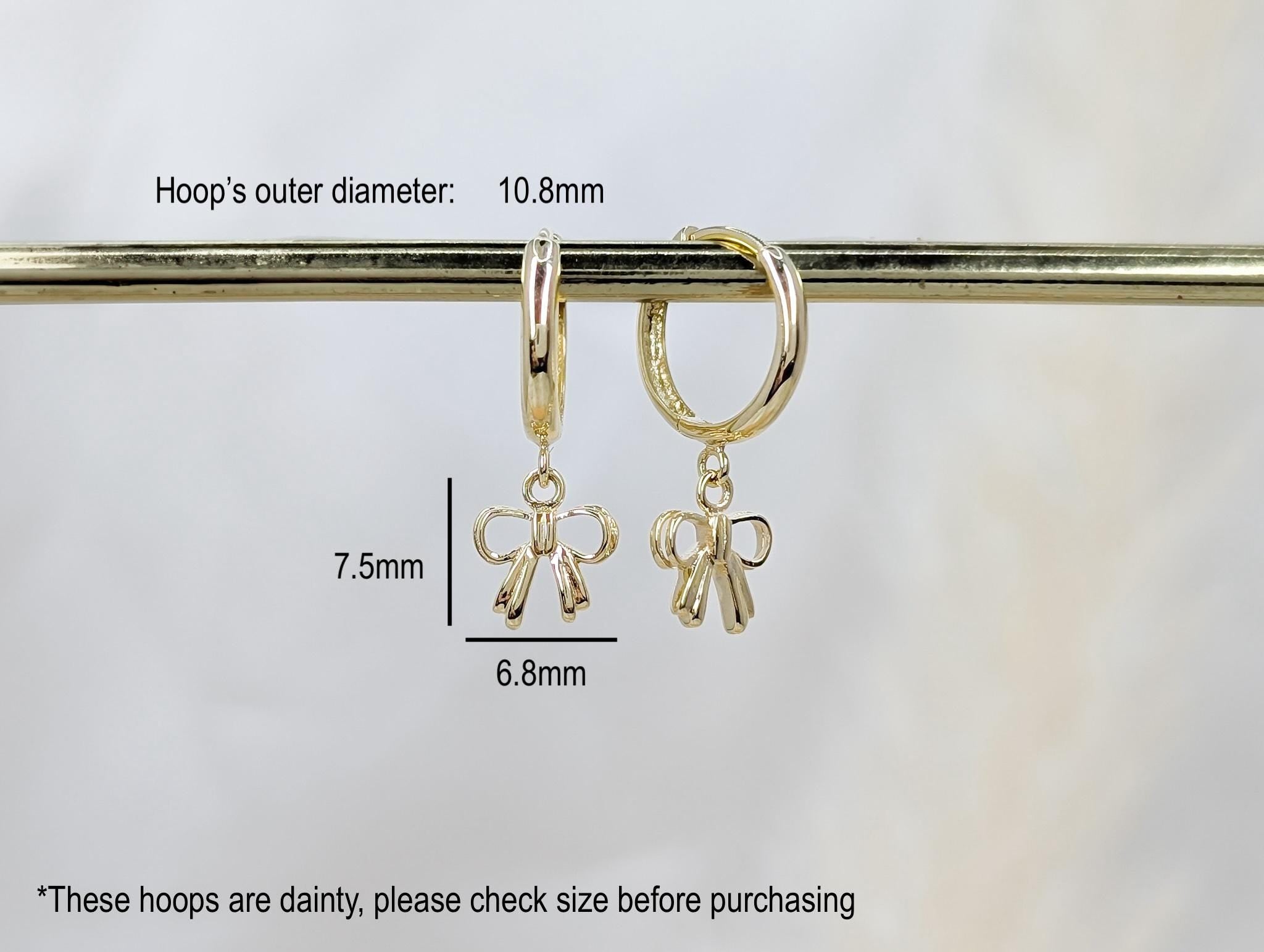Mini Bow Hoop Earrings