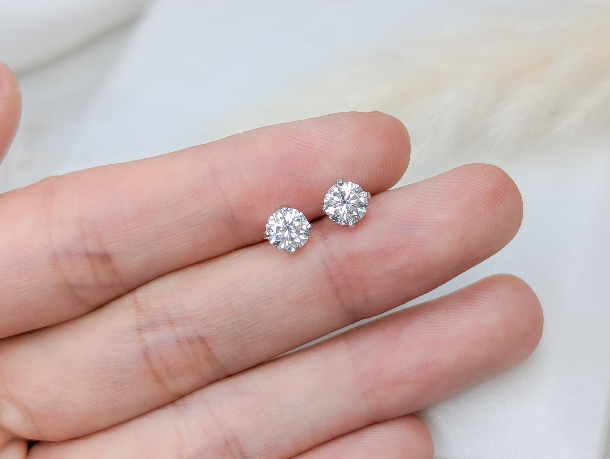 1 CTW Lab Grown Diamond Stud Earrings