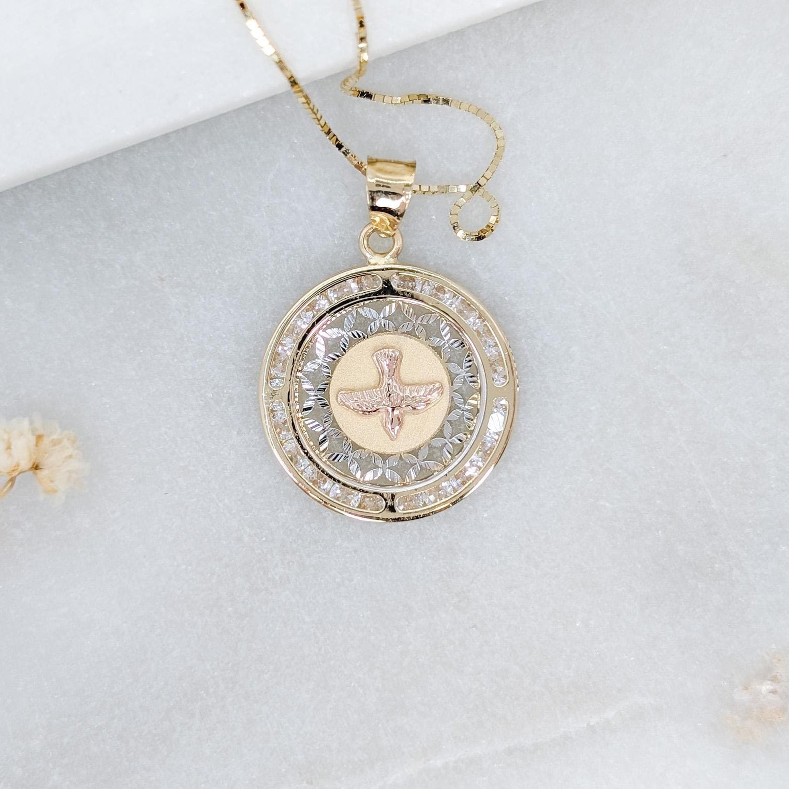 Tri-Color Dove Pendant