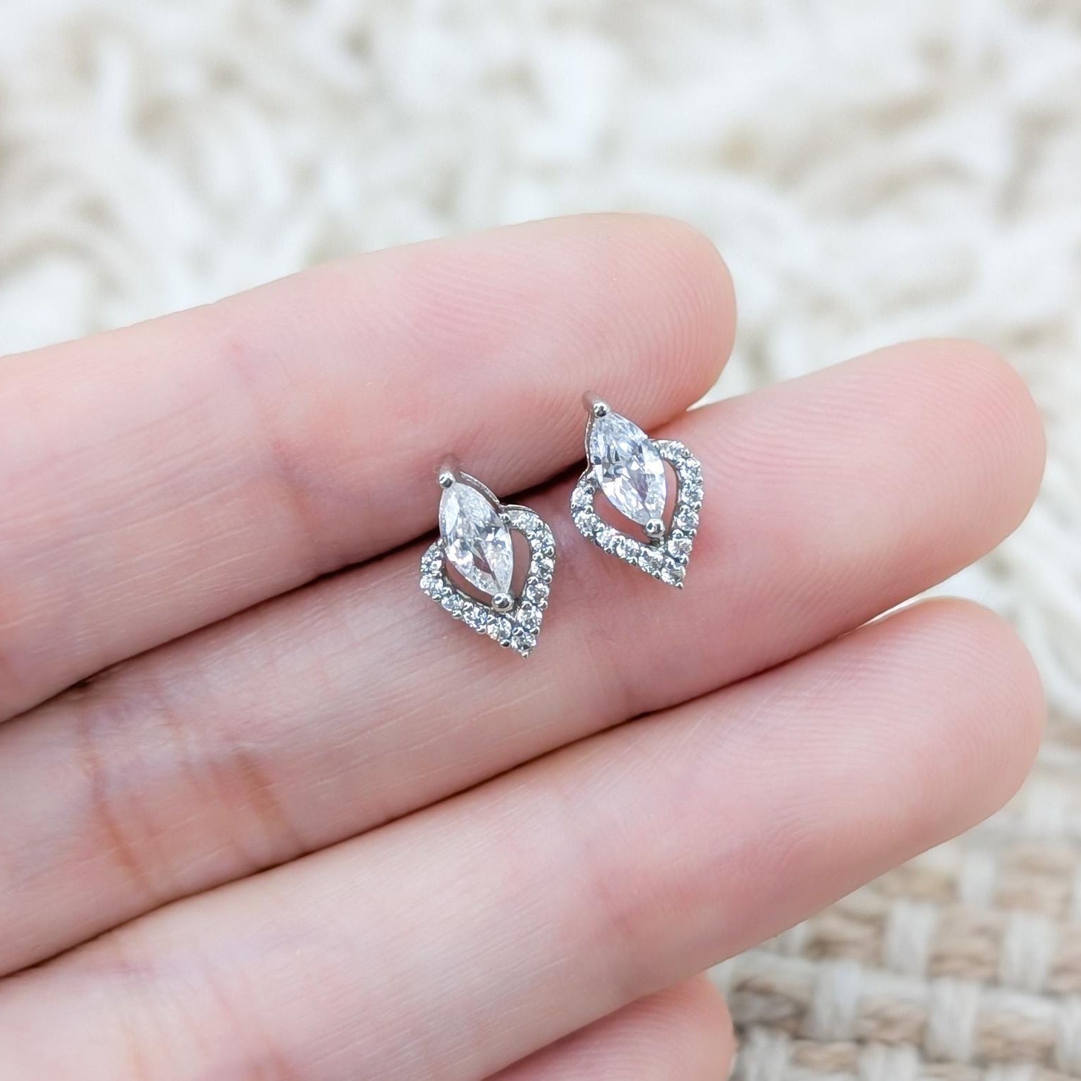 Vintage Marquise Stud Earrings