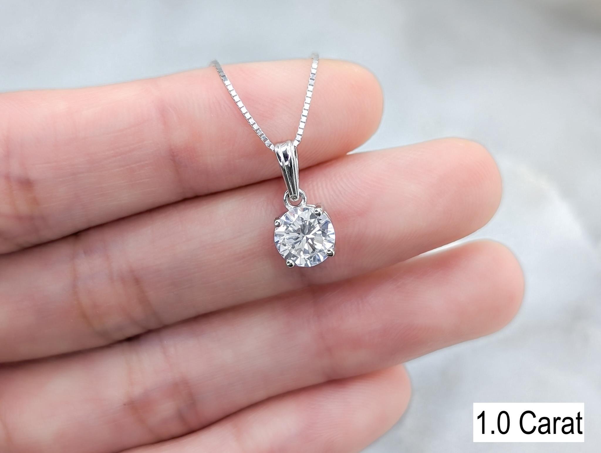 Lab Diamond Solitaire Pendant