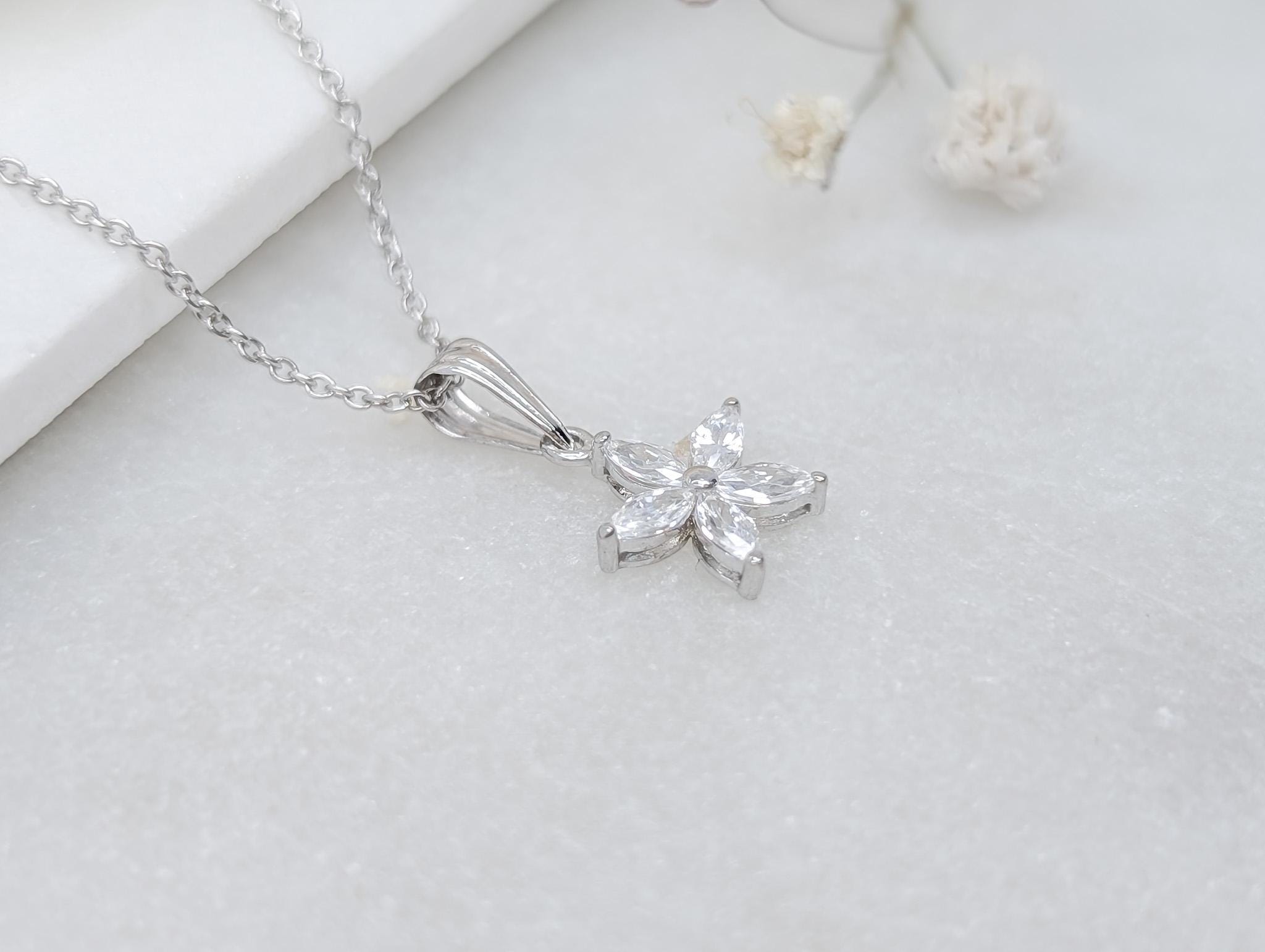 Lily Flower Pendant– .925 Sterling Silver