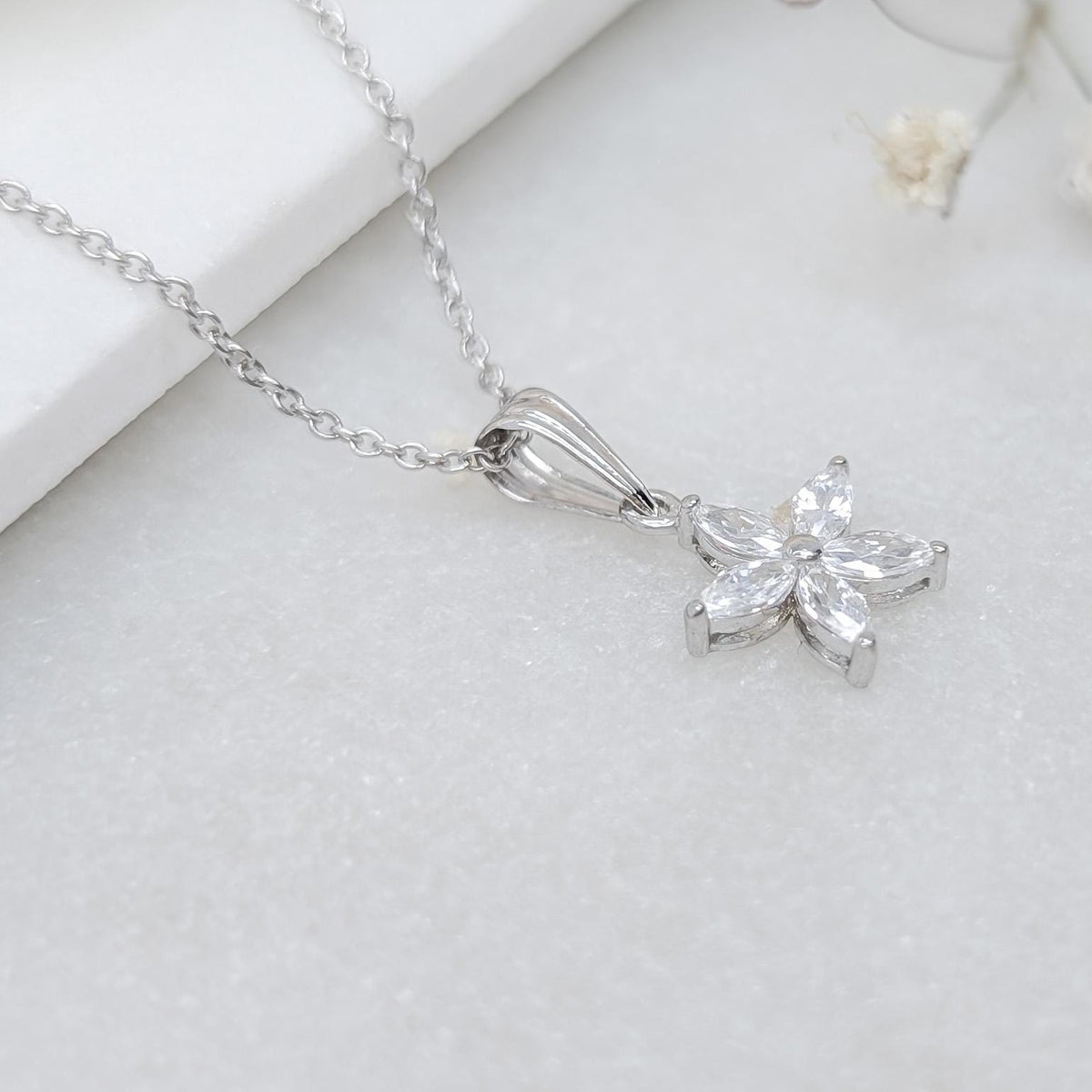 Lily Flower Pendant– .925 Sterling Silver