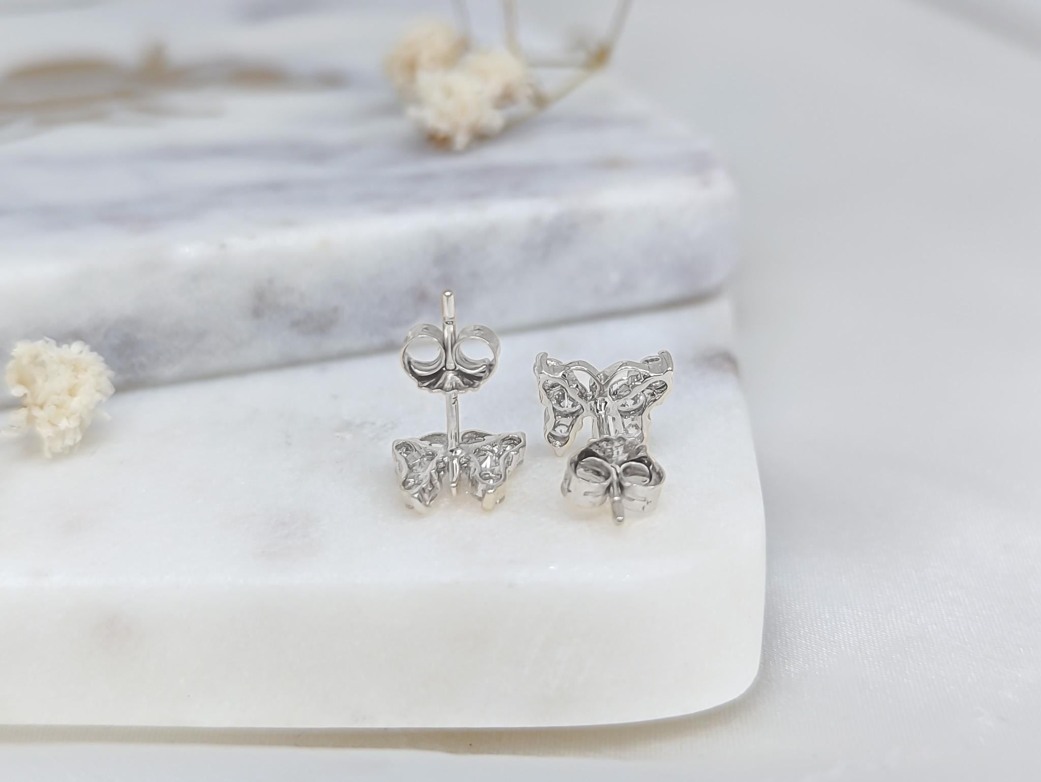 Dainty Butterfly Earring – .925 Sterling Silver
