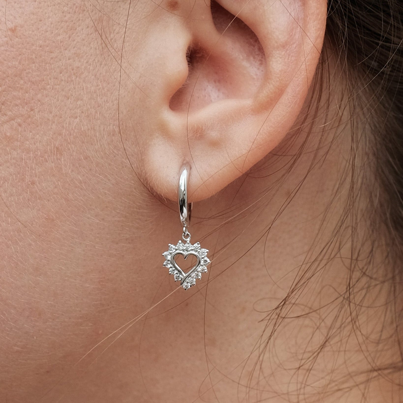 Classic Heart Hoop Earrings