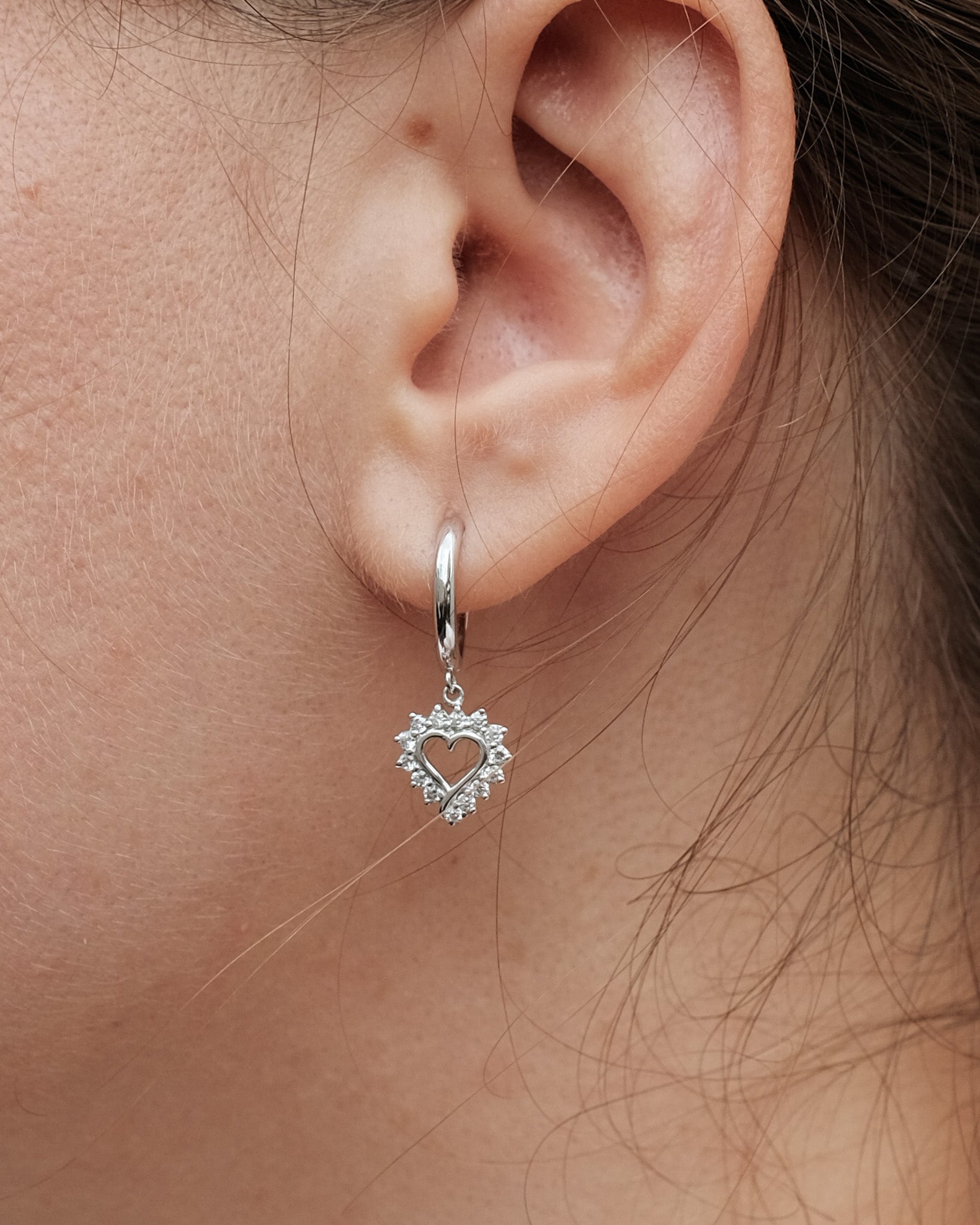 Classic Heart Hoop Earrings