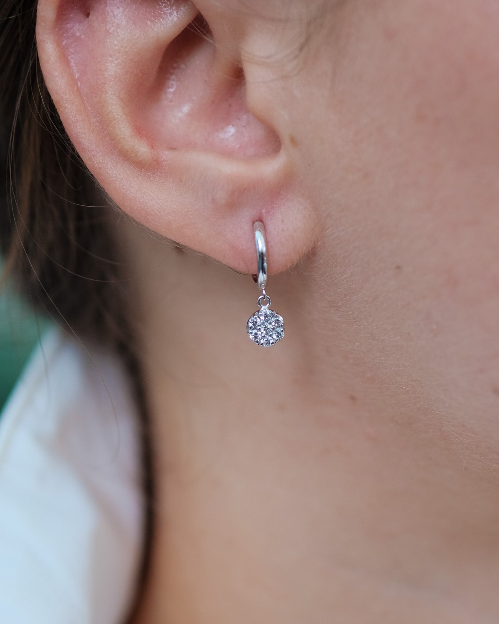 Dangle Hoops Circle Charm