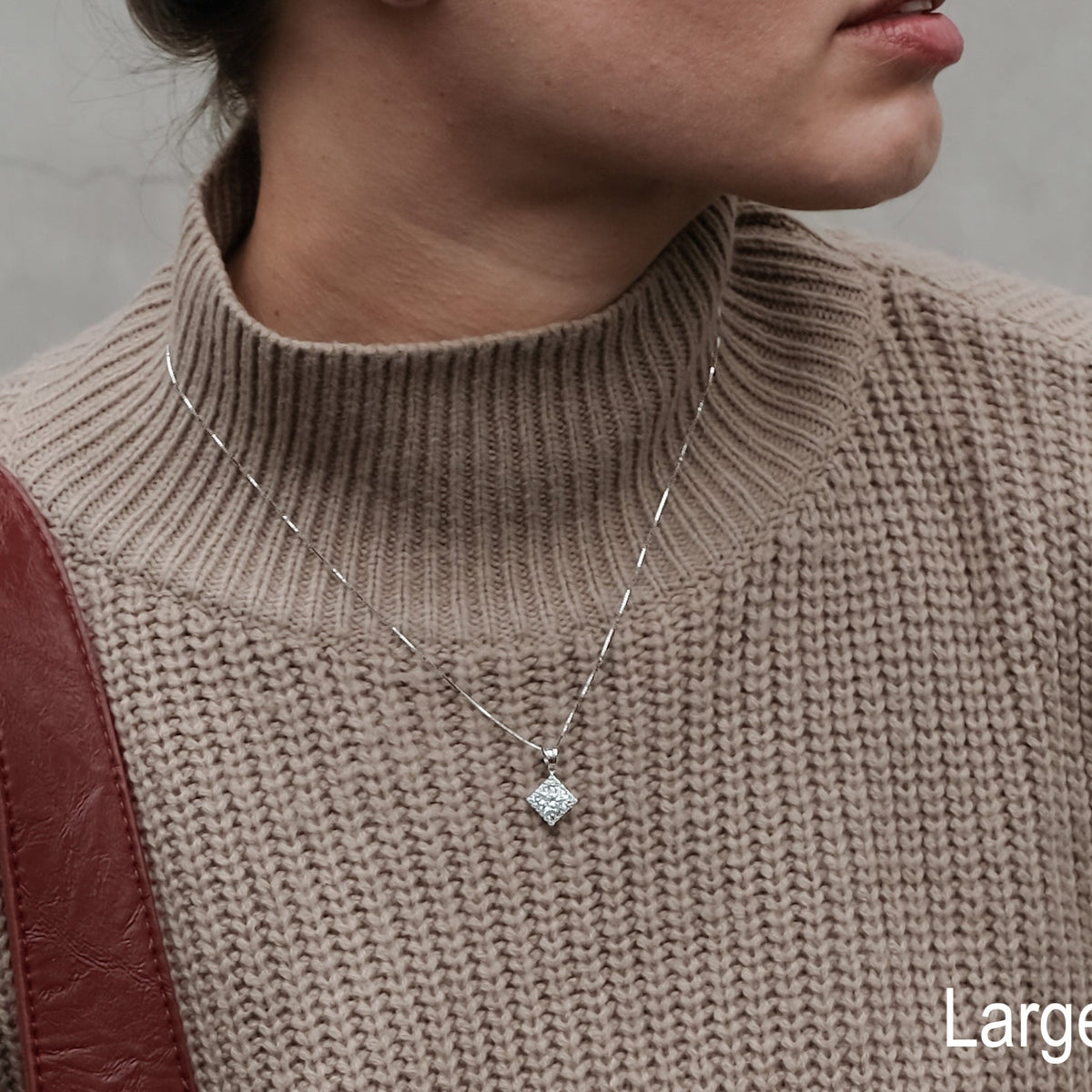 Square Halo Pendant
