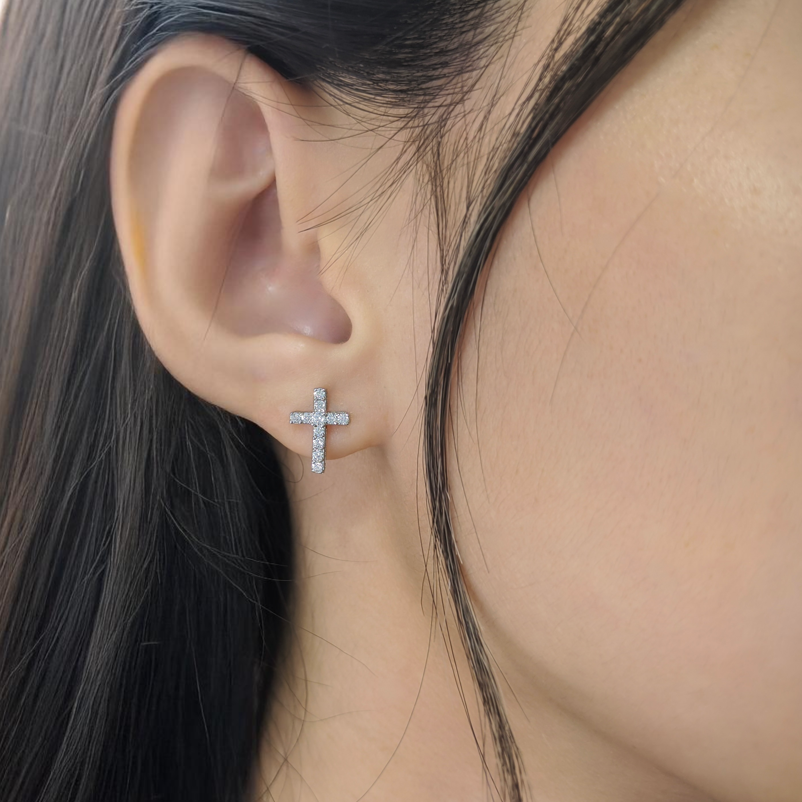 Mini Cross Earrings
