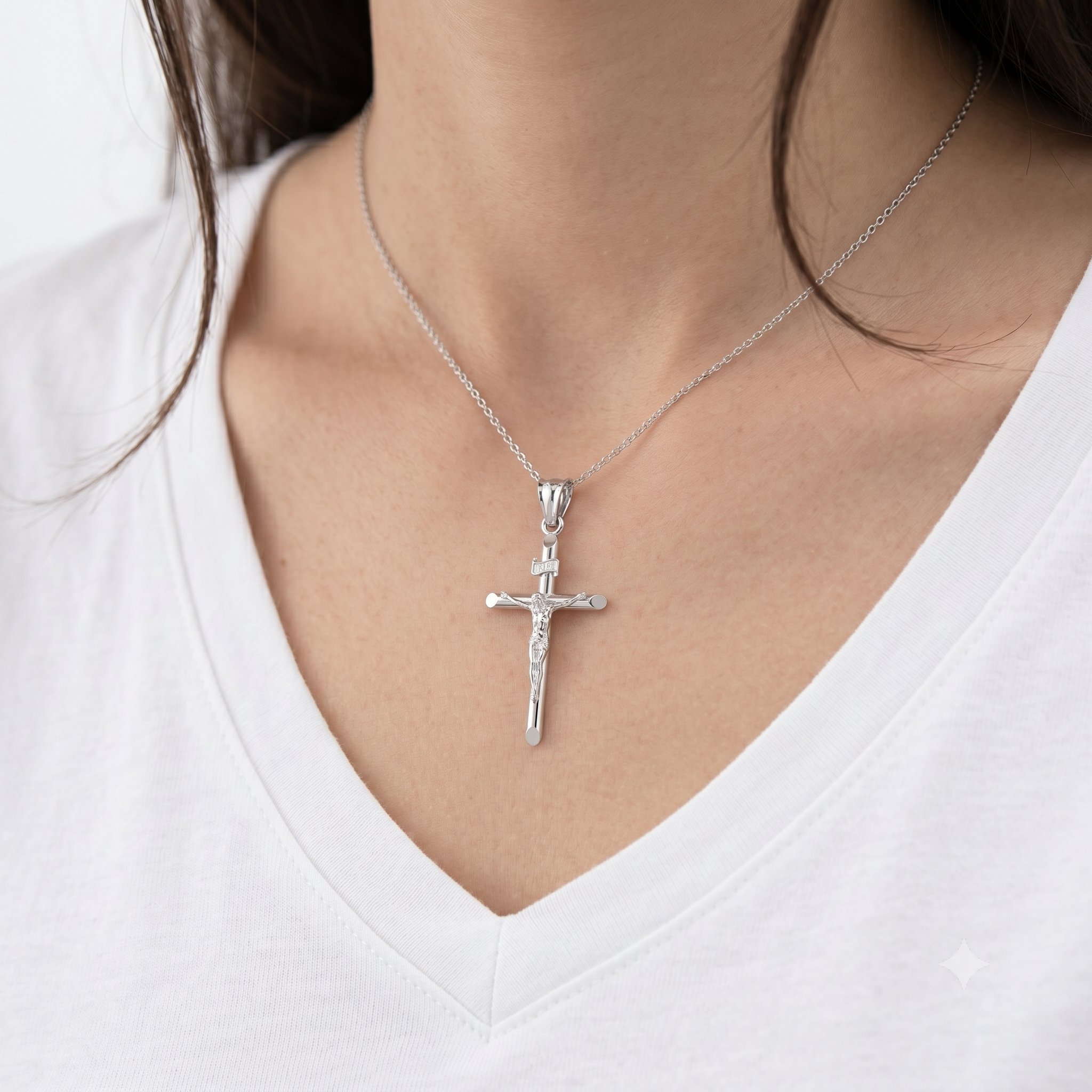 Crucifix Cross Pendant – .925 Sterling Silver