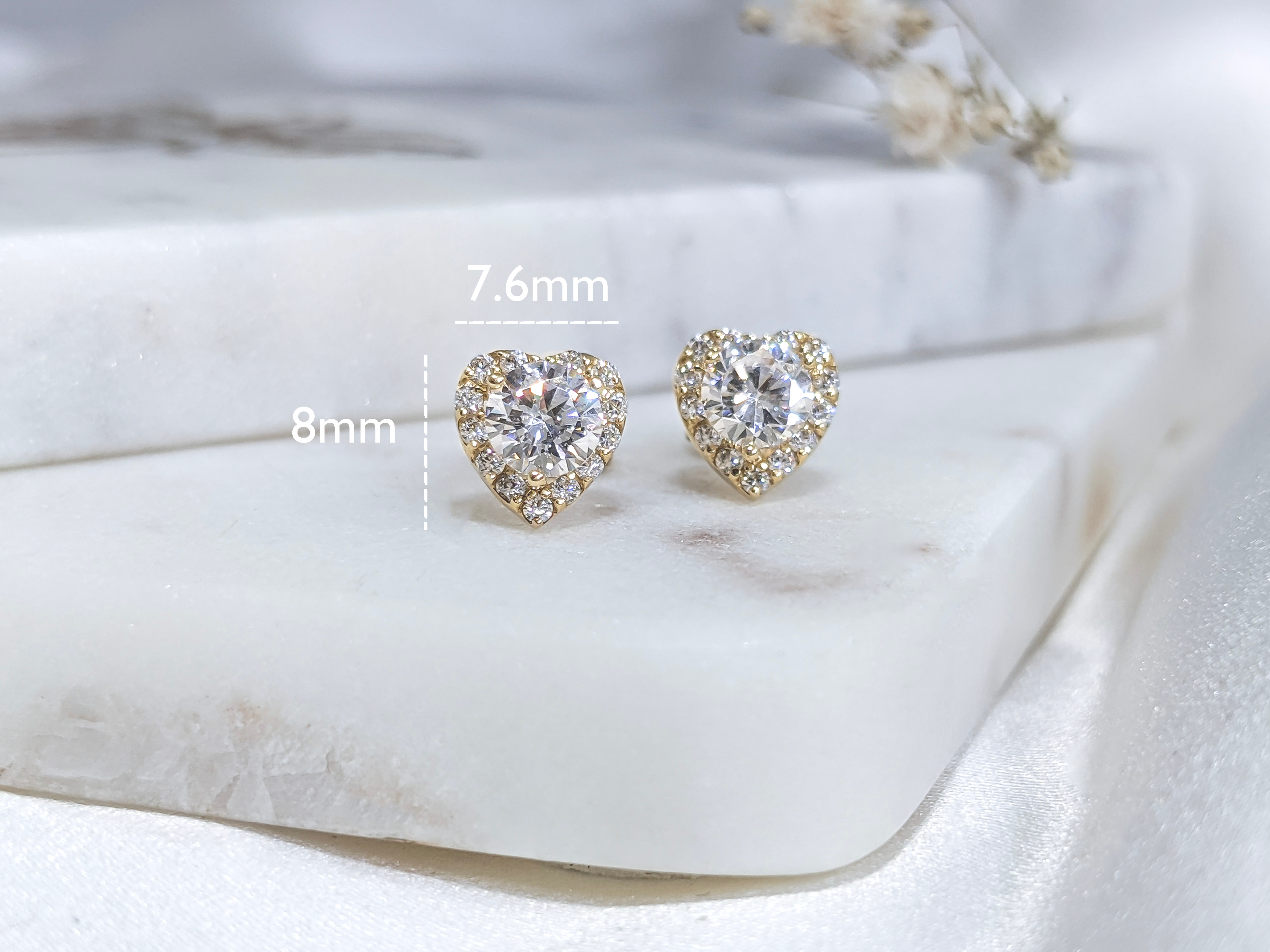 Halo Heart Earrings