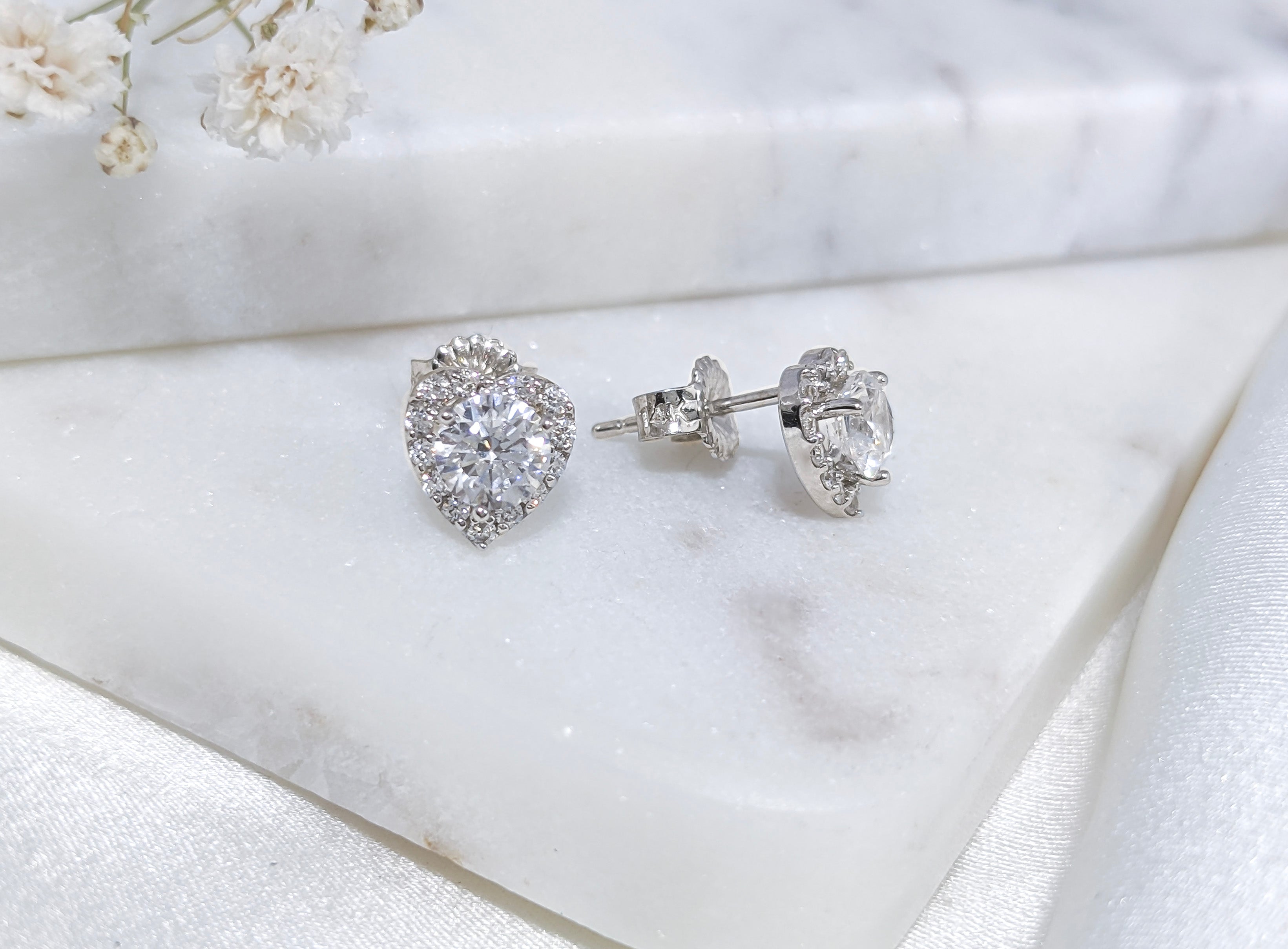 Halo Heart Earrings