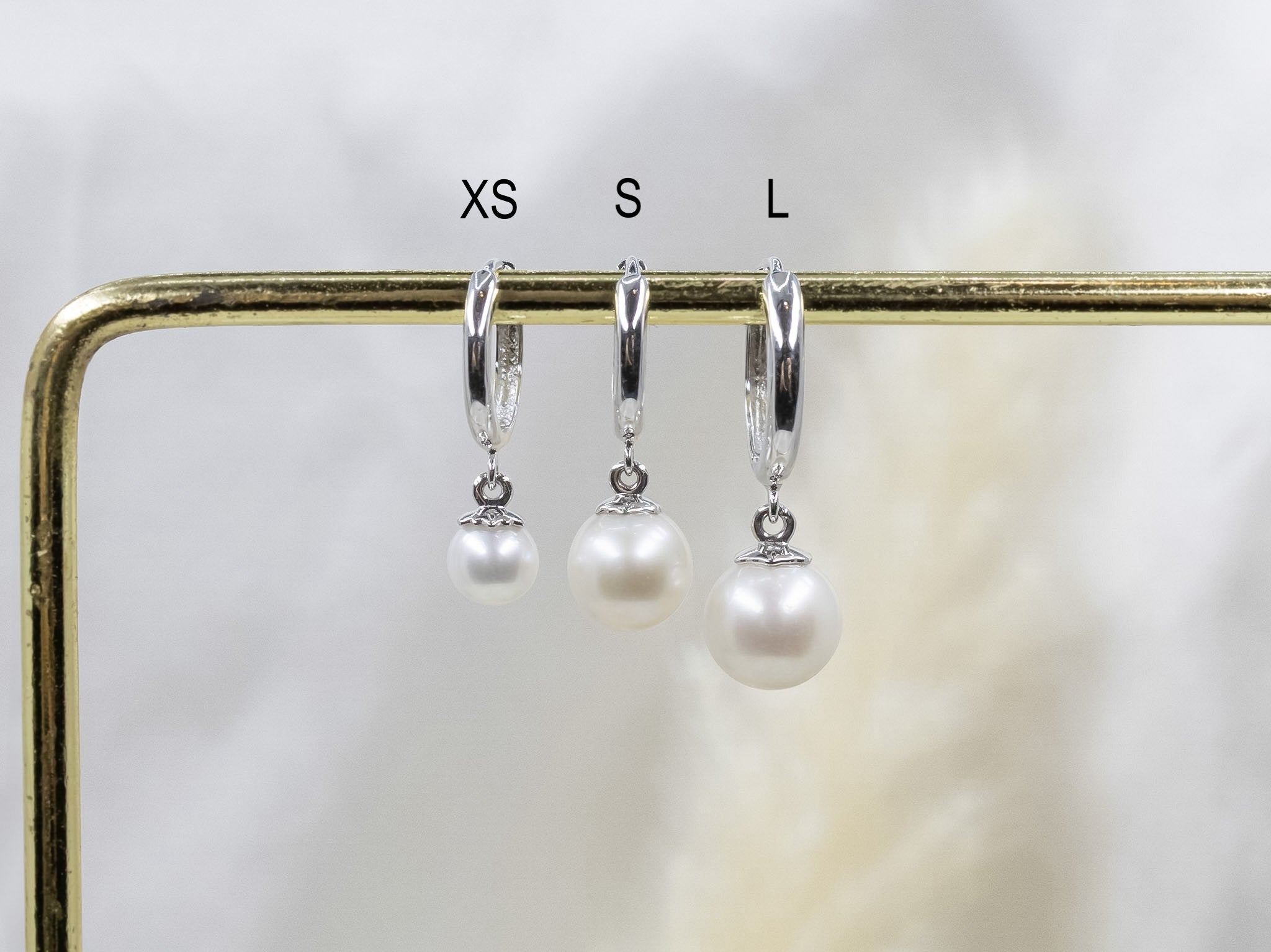 Classic Pearl Hoops
