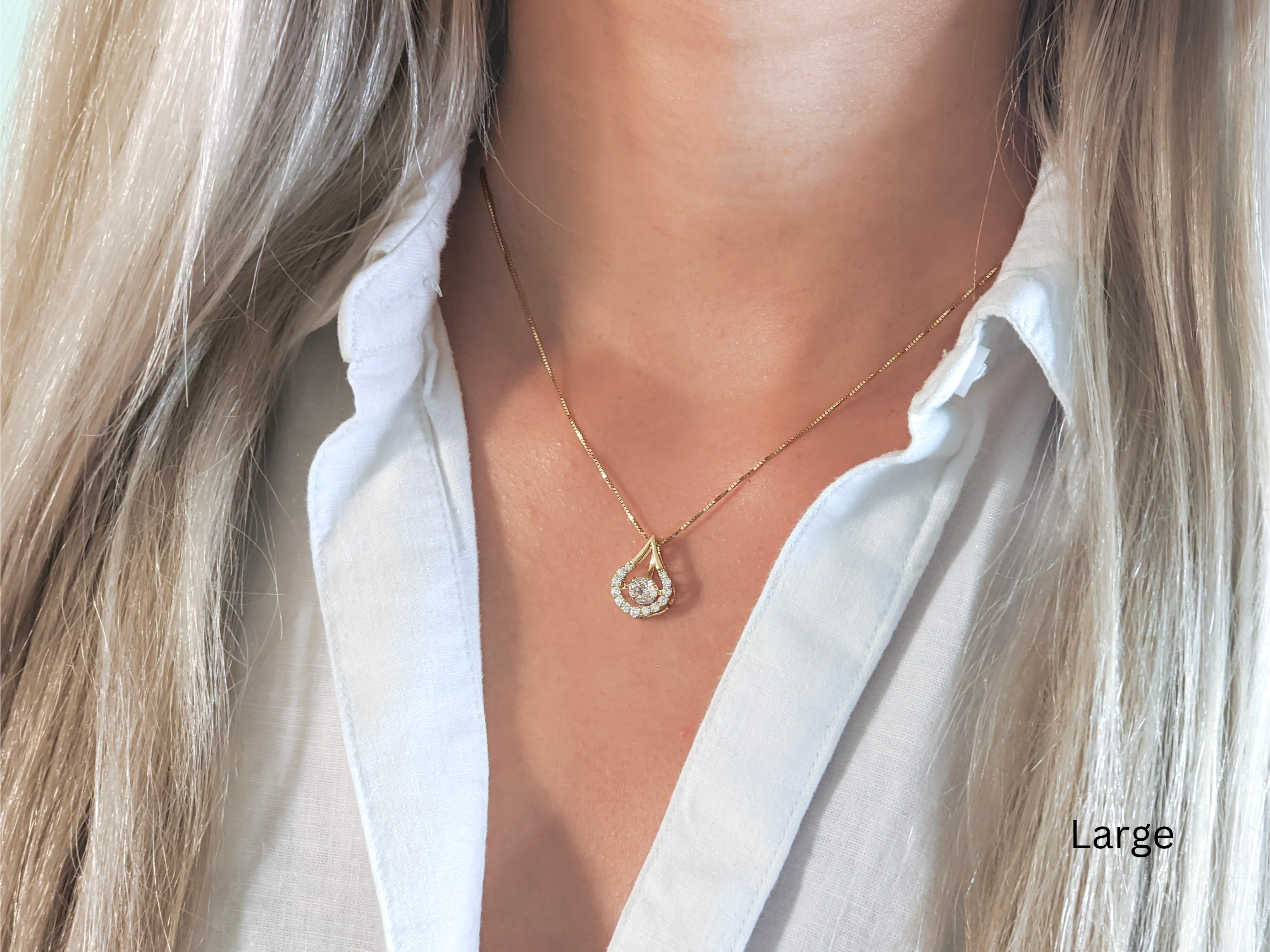 Pear Drop Dancing Stone Pendant