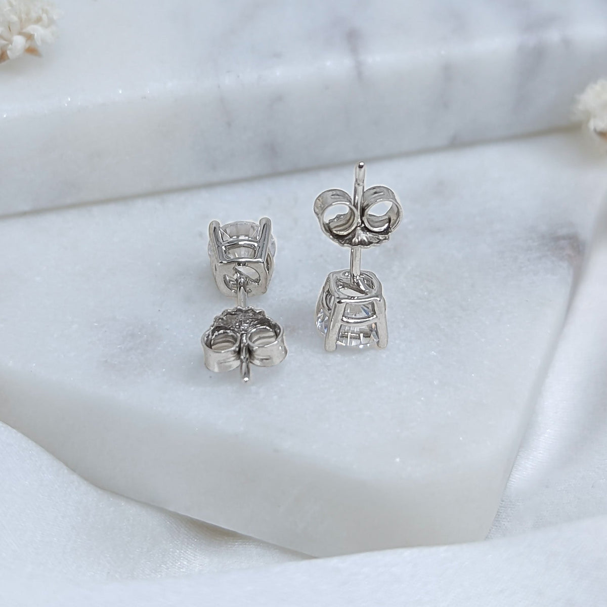 Classic Solitaire Earrings
