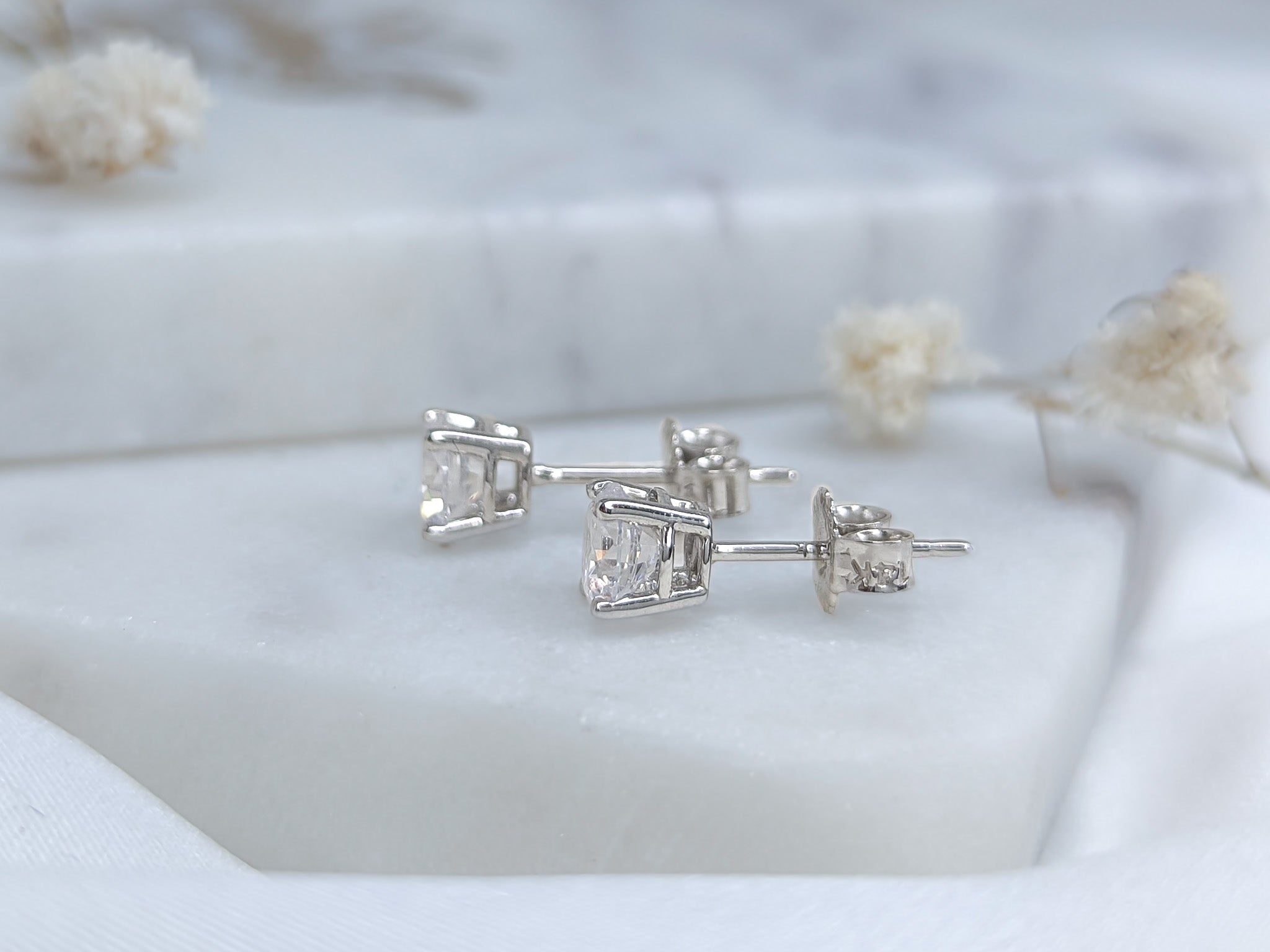 Classic Solitaire Earrings
