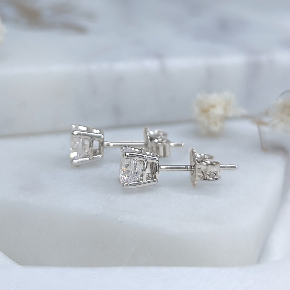 Classic Solitaire Earrings