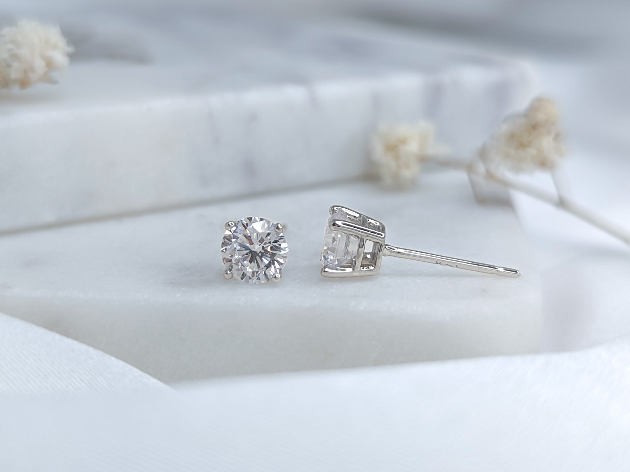 Classic Solitaire Earrings