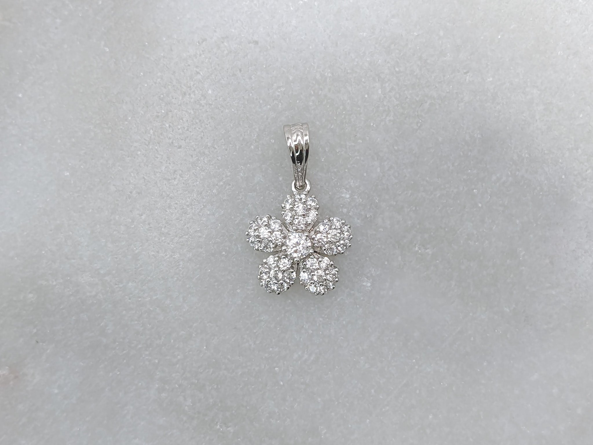 Pavé Flower Pendant