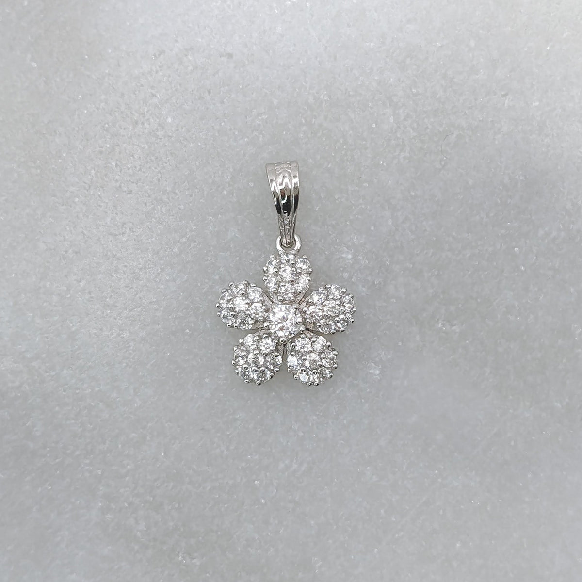 Pavé Flower Pendant