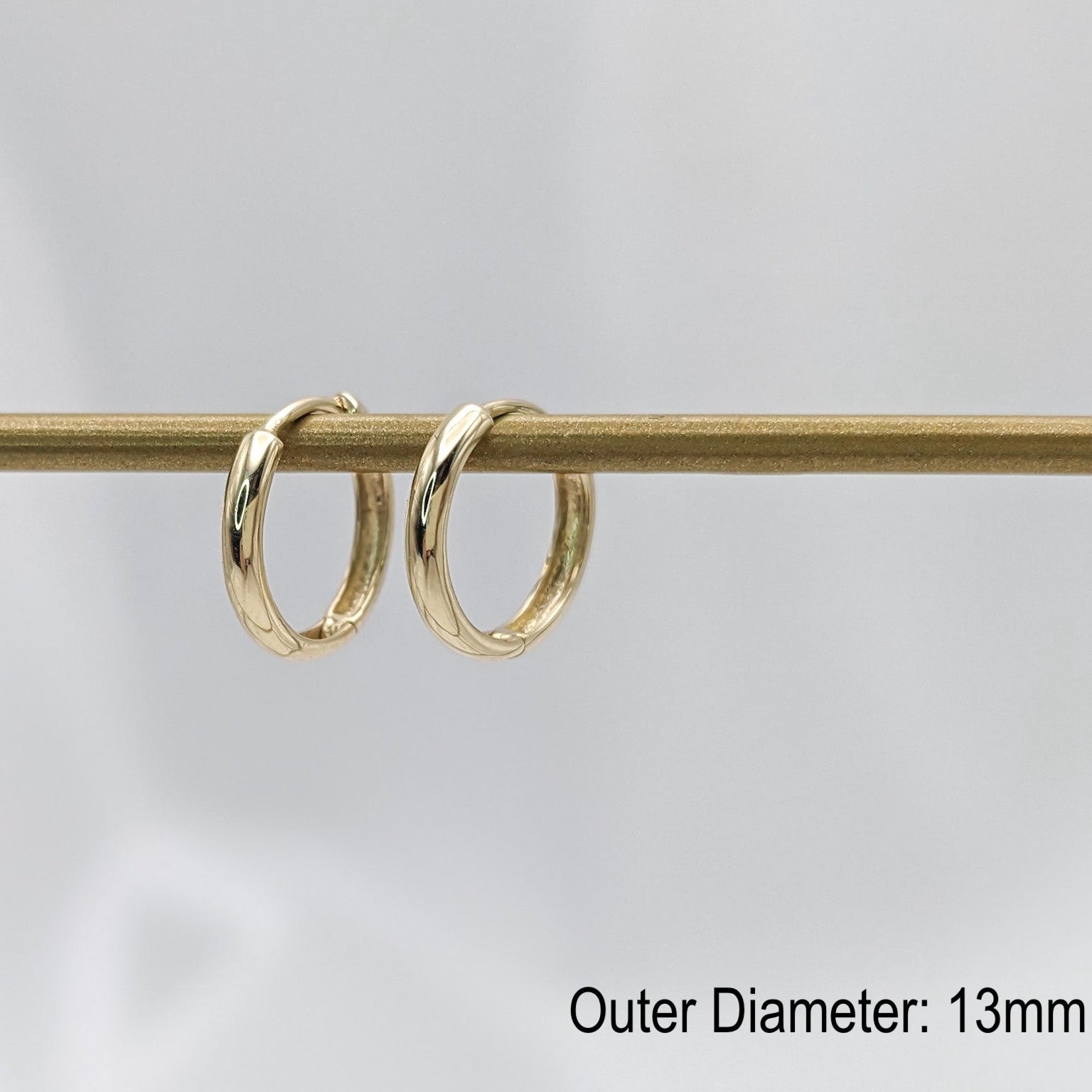 Medium Gold Hoop Earrings - 13mm