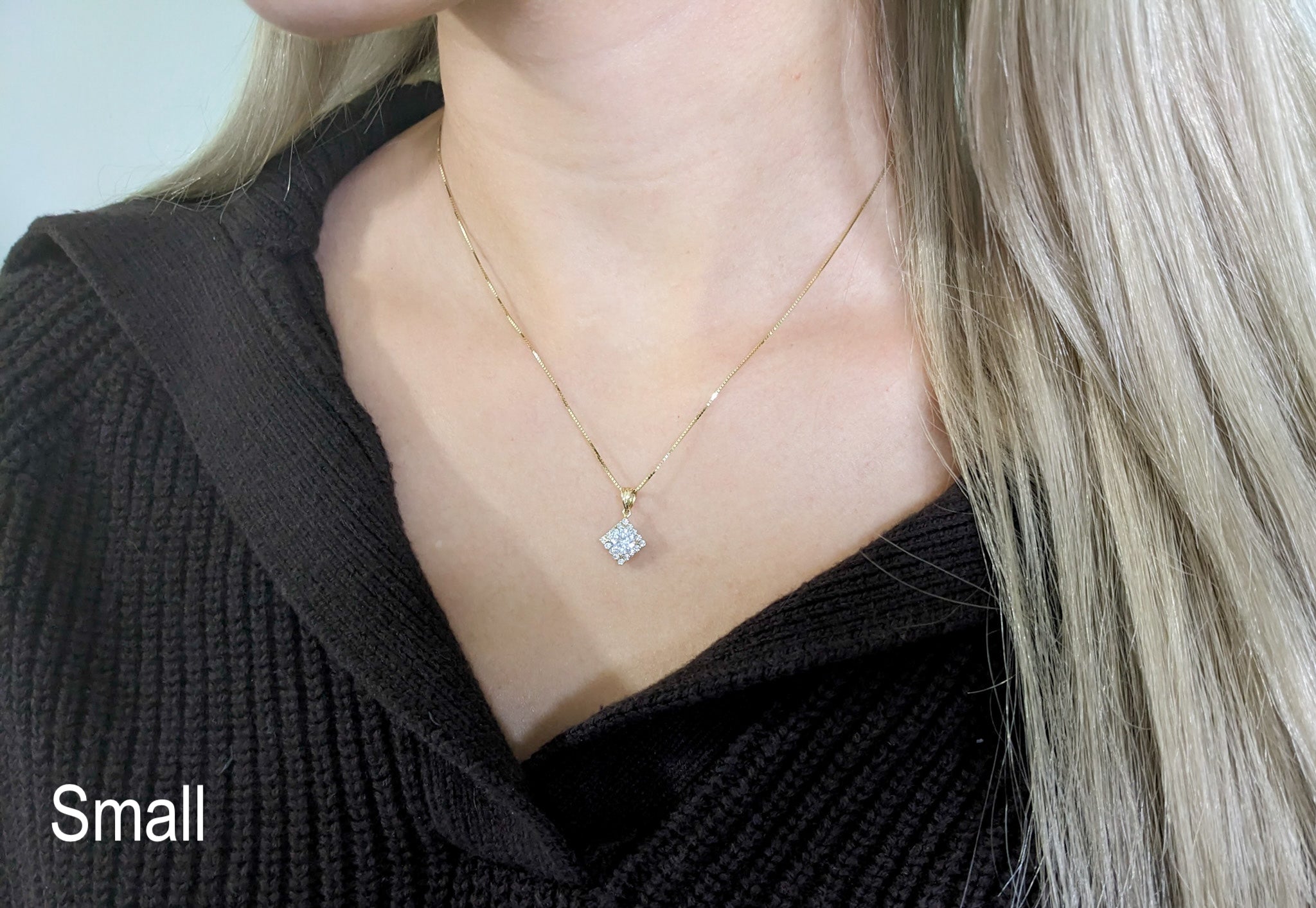 Square Halo Pendant