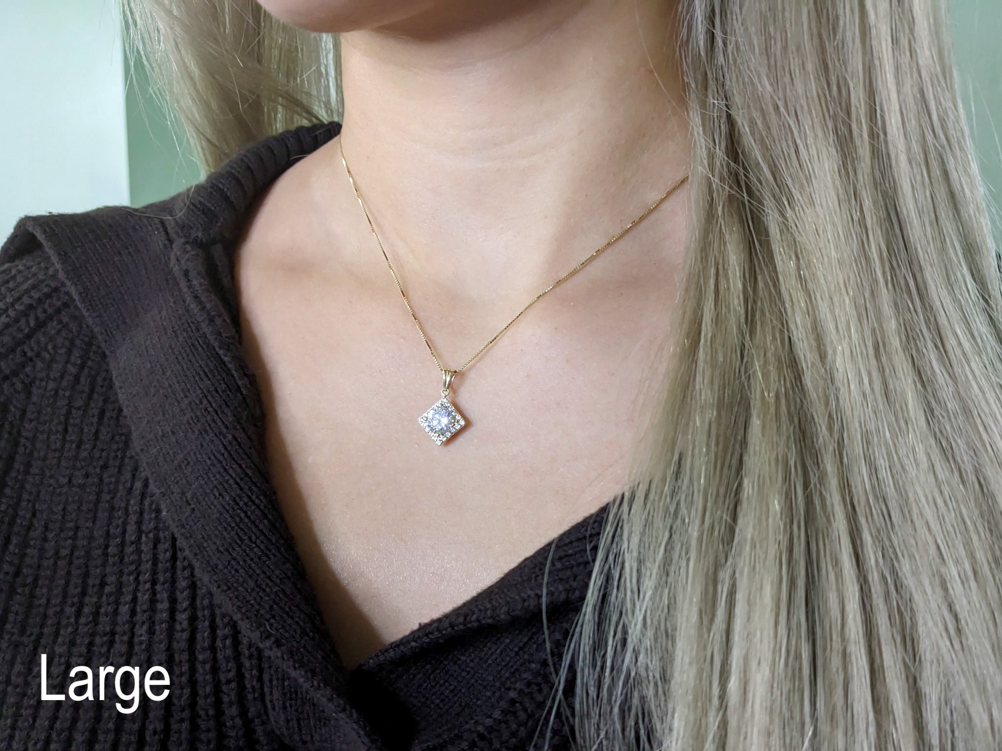 Square Halo Pendant