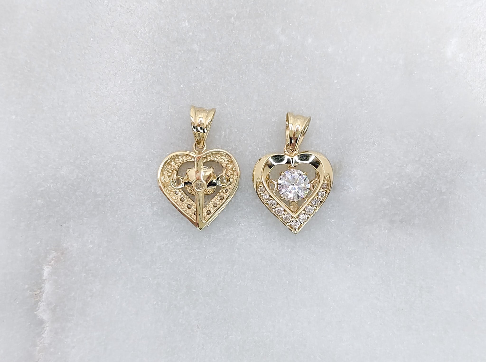 Dancing Gem Heart Pendant