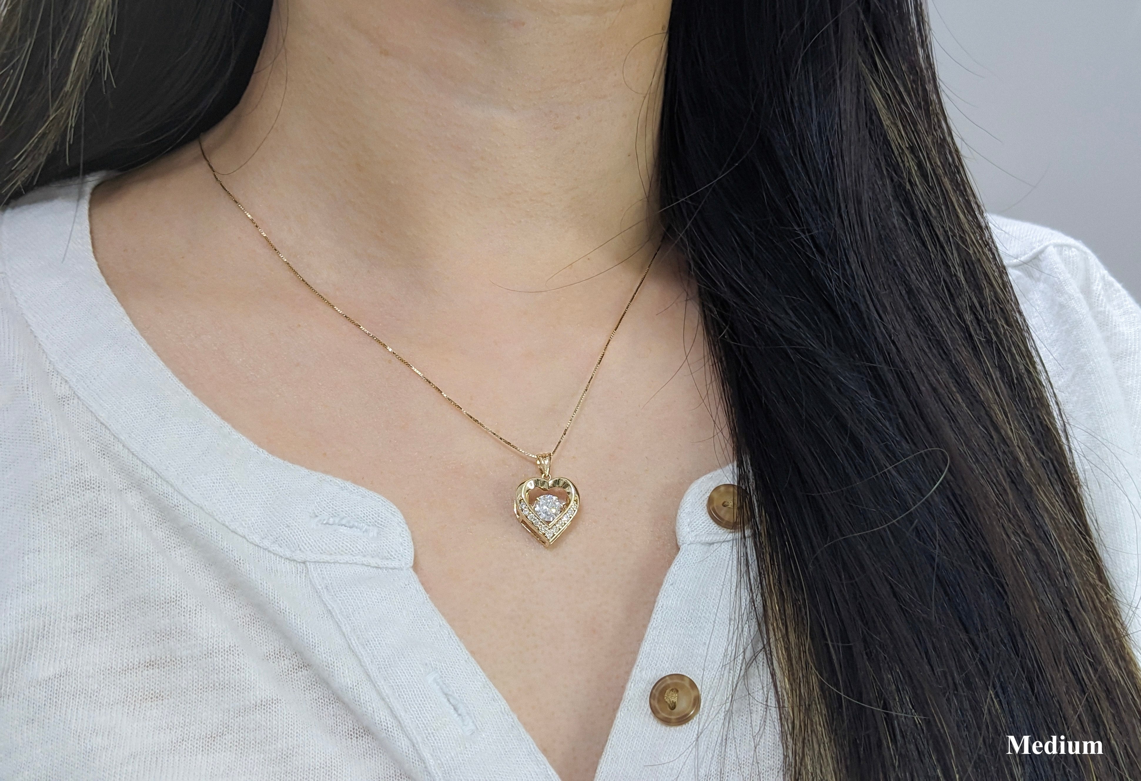 Dancing Gem Heart Pendant