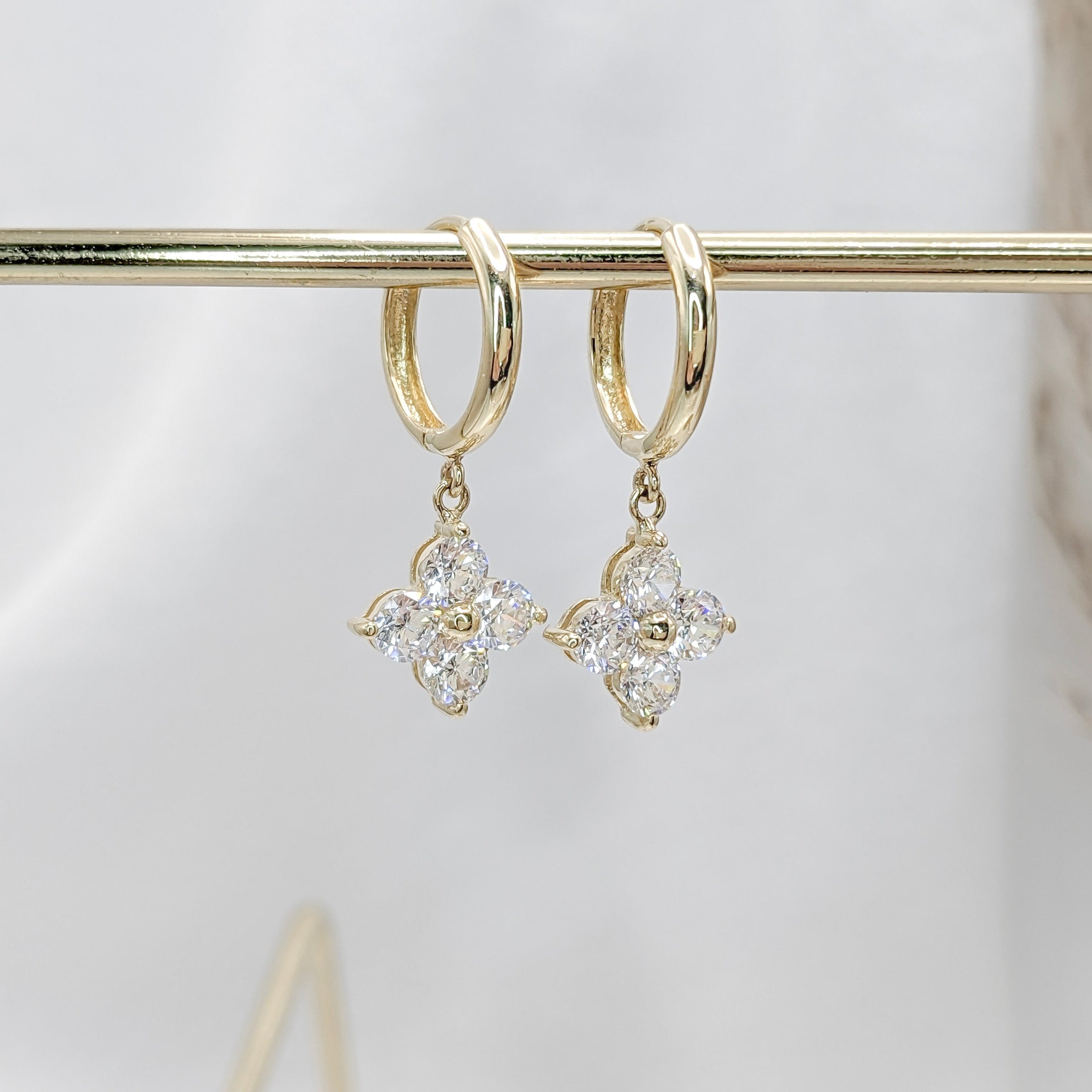 Clover Cluster Hoop Earrings