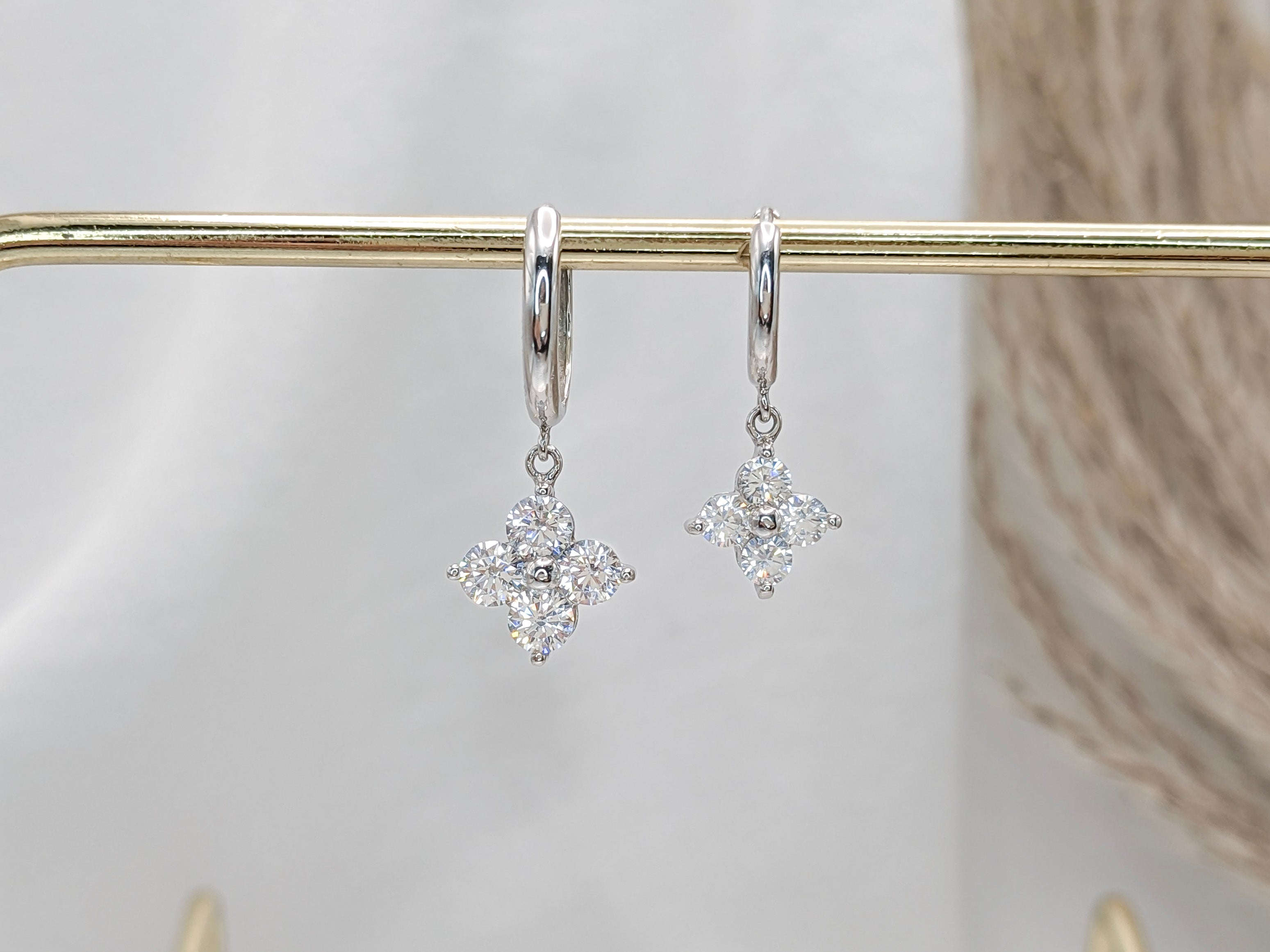 Clover Cluster Hoop Earrings