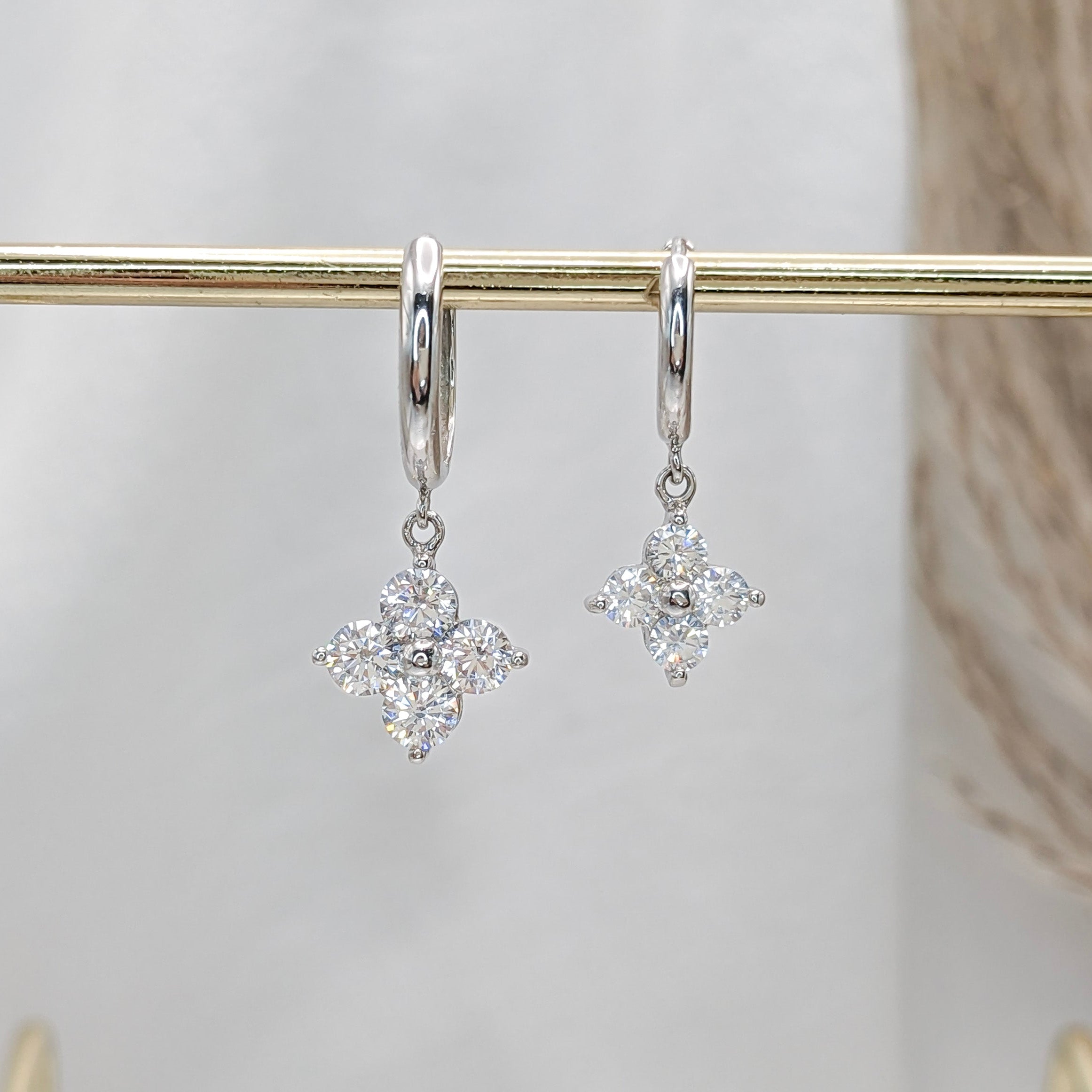 Clover Cluster Hoop Earrings
