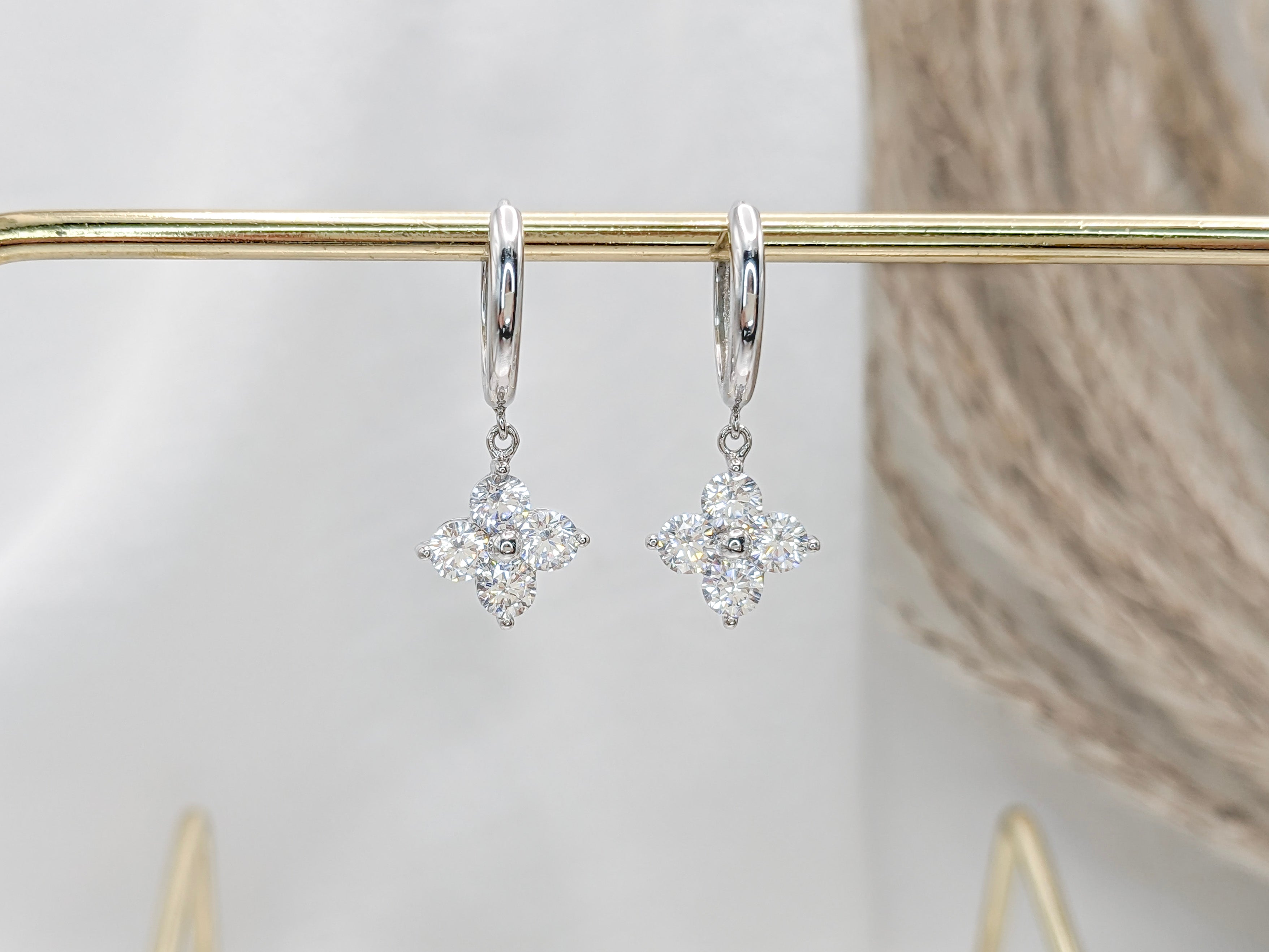 Clover Cluster Hoop Earrings